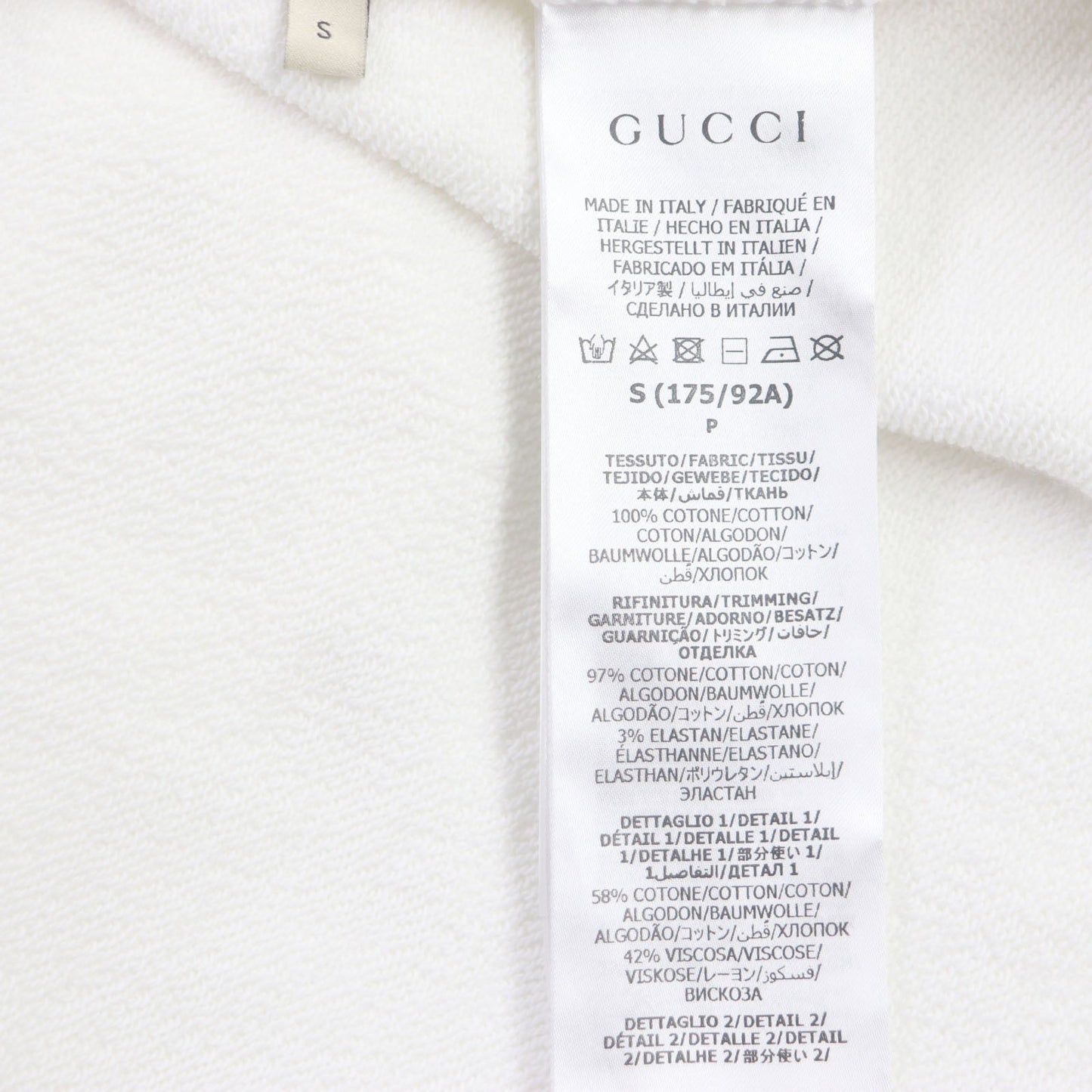GUCCI Hoodie 722967 cotton white S