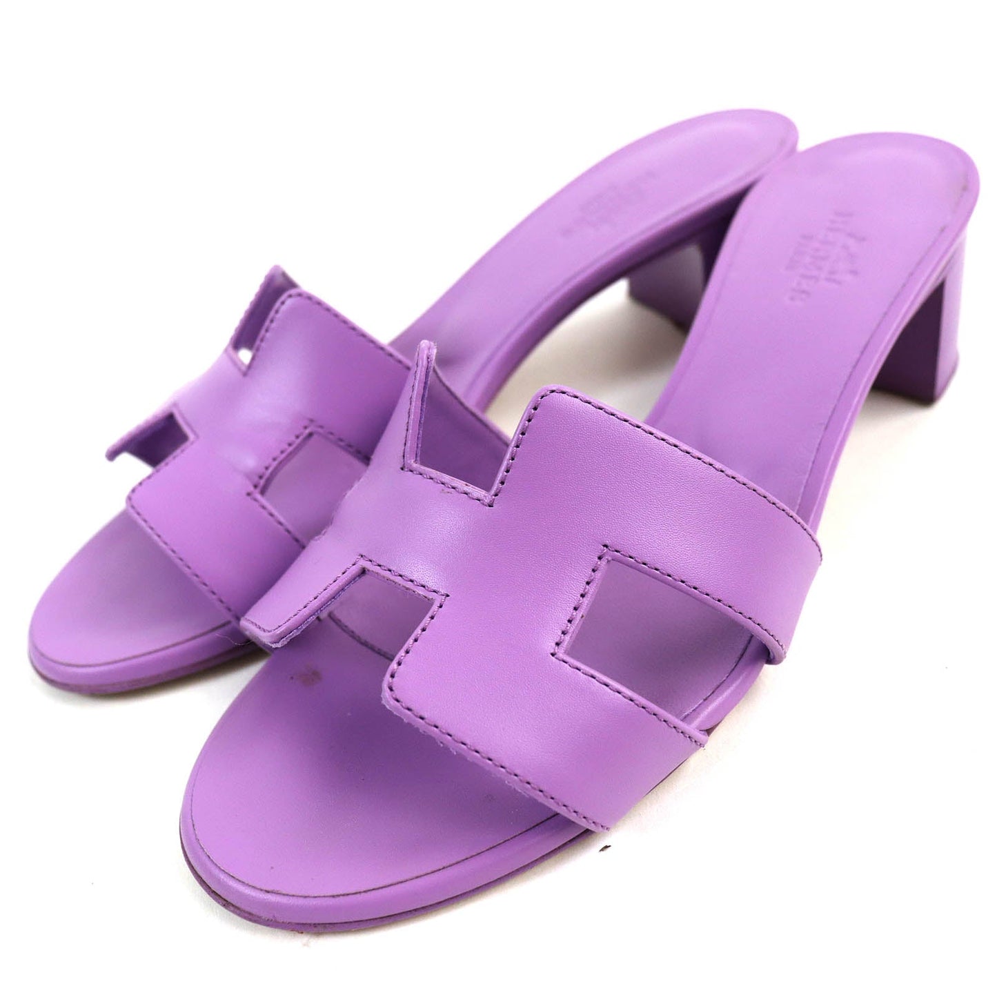 HERMES Sandals 141146Z leather purple Oasis 36