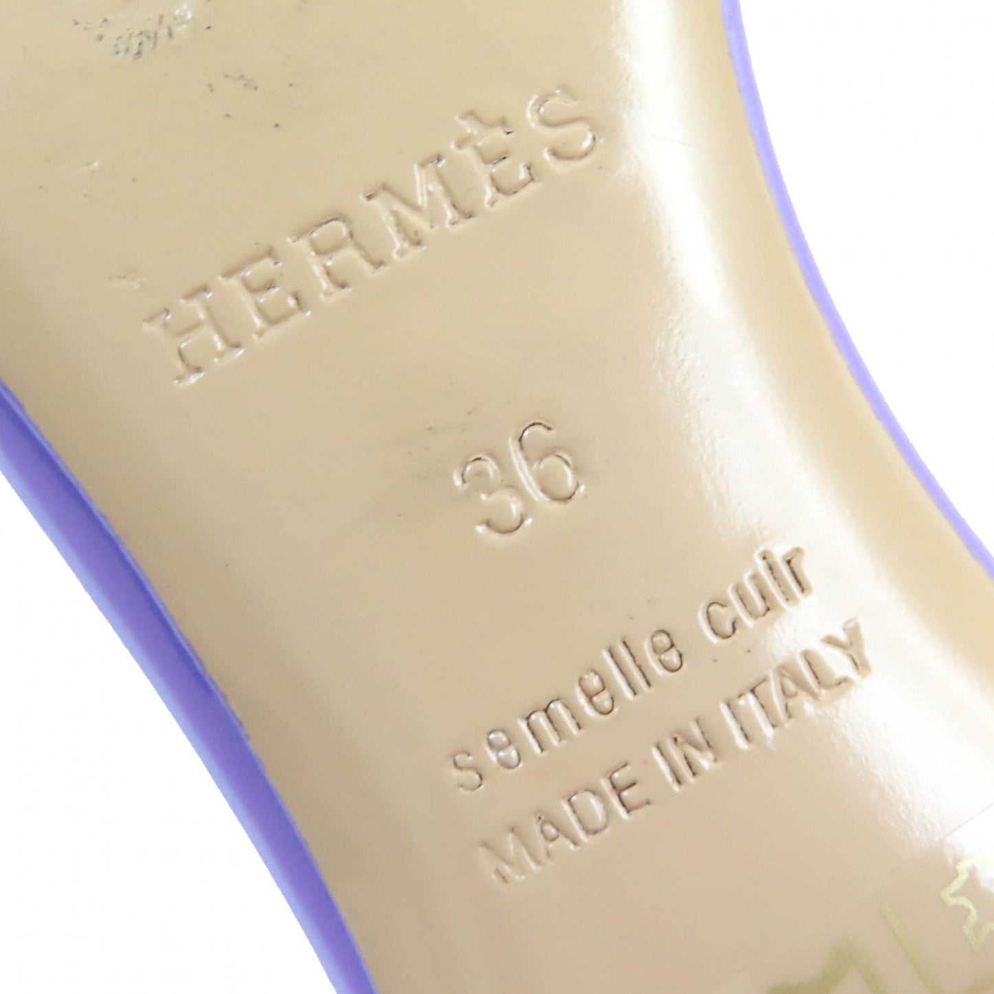 HERMES Sandals 141146Z leather purple Oasis 36