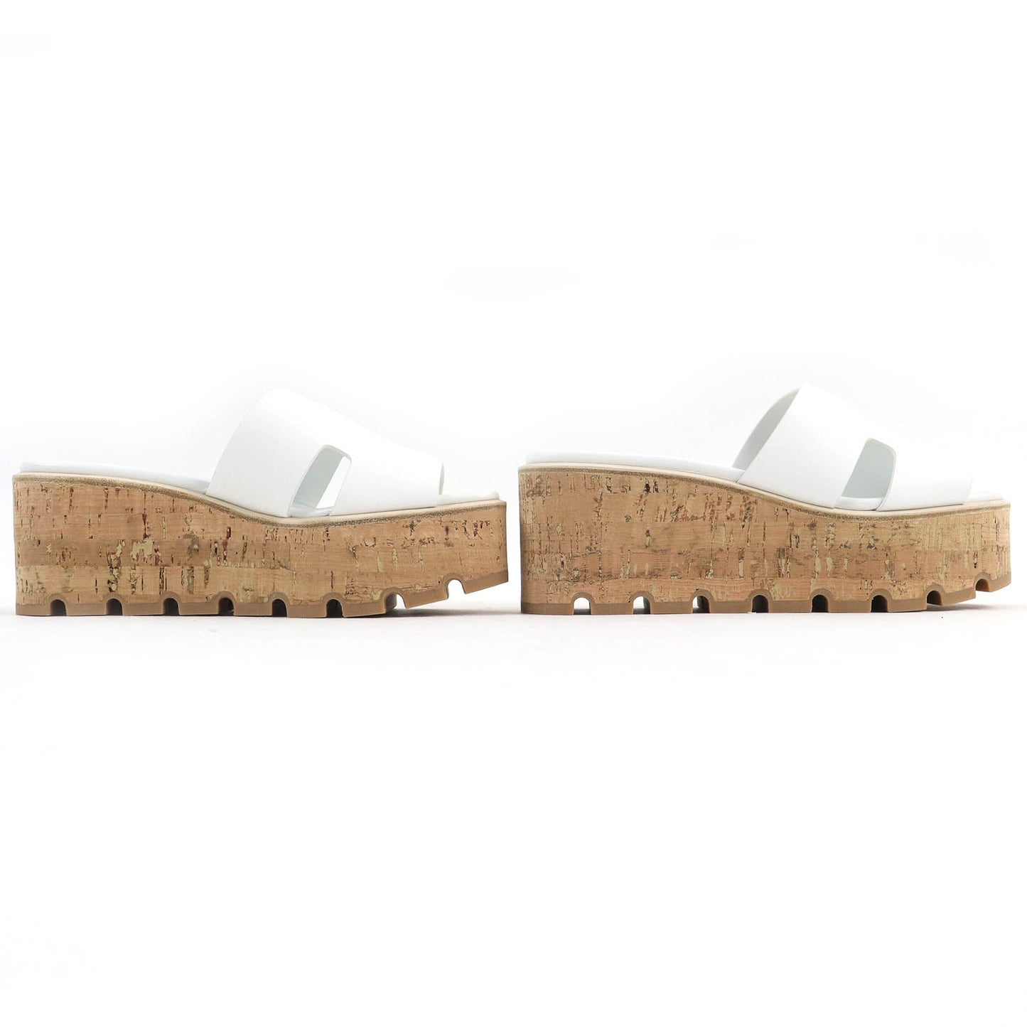 HERMES Sandals 221026Z leather White, Blanc Eze 36
