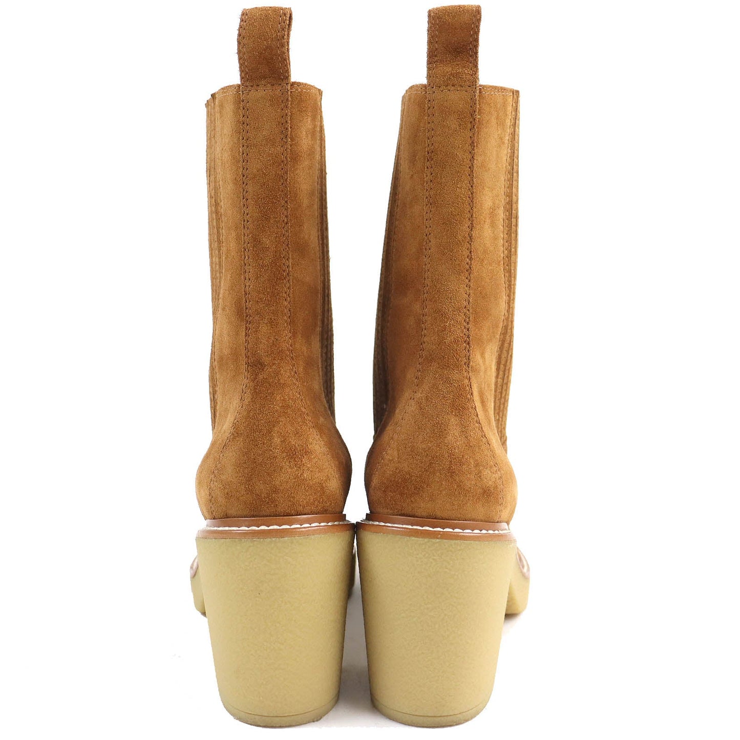 HERMES Ankle boots 212062Z Suede leather Brown DONIA 36.5