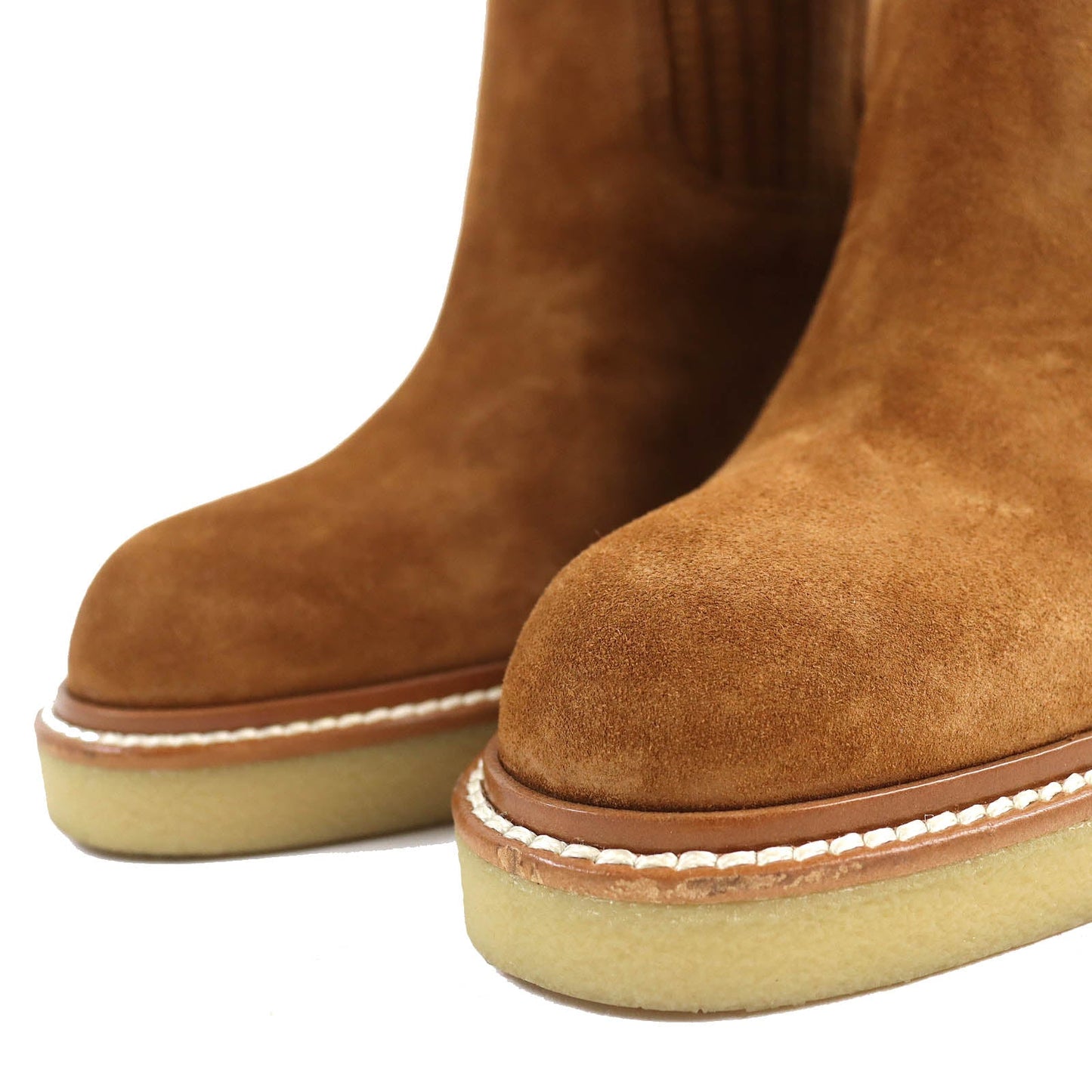 HERMES Ankle boots 212062Z Suede leather Brown DONIA 36.5