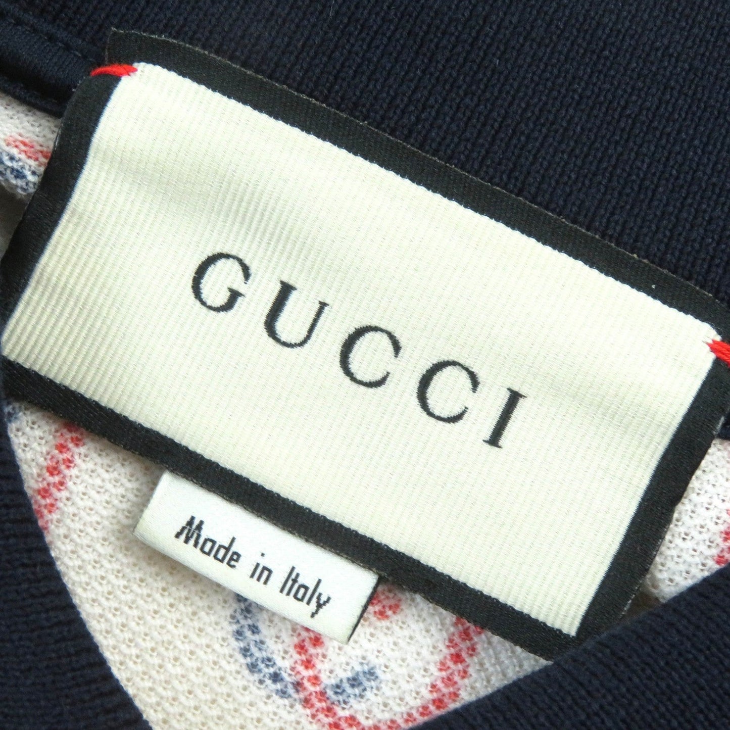 GUCCI Short sleeve polo shirt 575221 cotton Beige navy red L