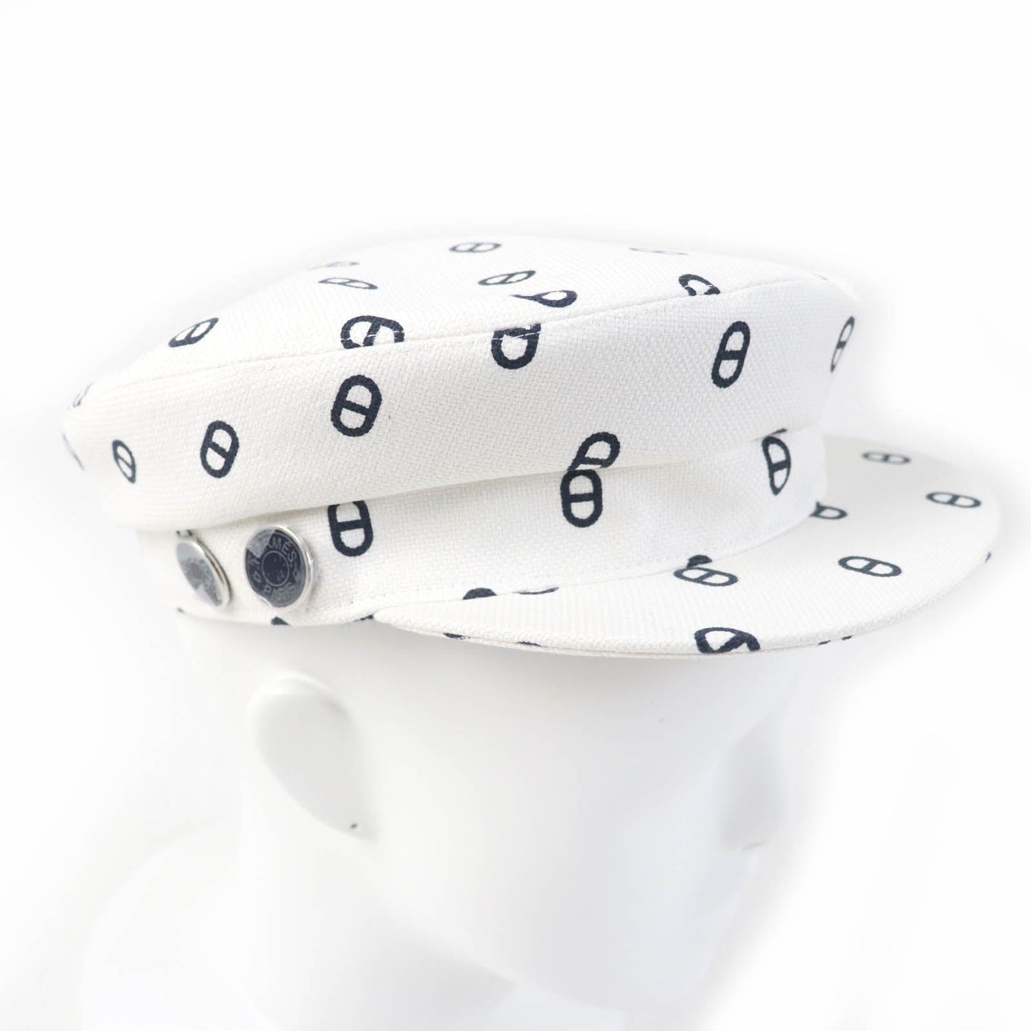 HERMES Casquette cotton white Vauban
