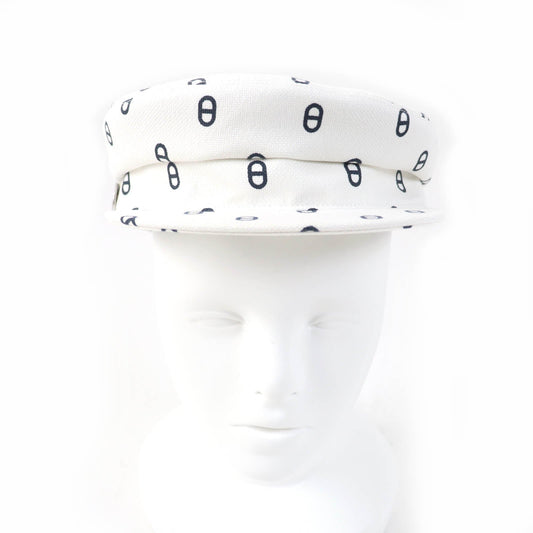 HERMES Casquette cotton white Vauban