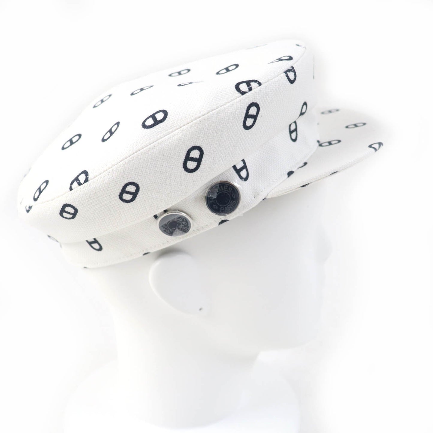 HERMES Casquette cotton white Vauban