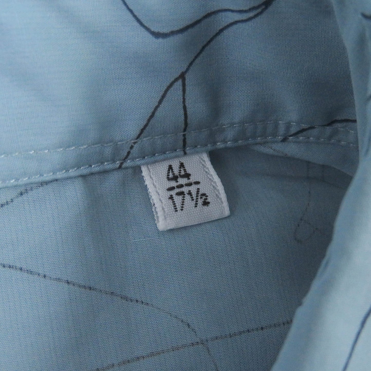 HERMES Long sleeve shirt cotton Ciel Couvel Selles en Fragments Finesse 44