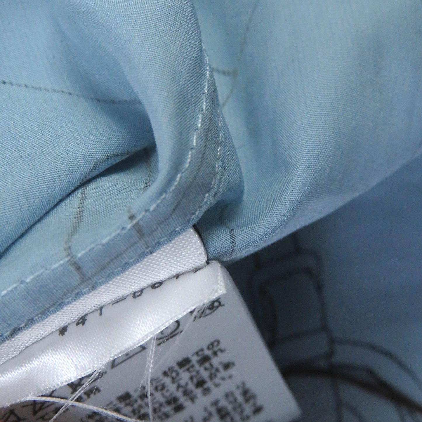 HERMES Long sleeve shirt cotton Ciel Couvel Selles en Fragments Finesse 44