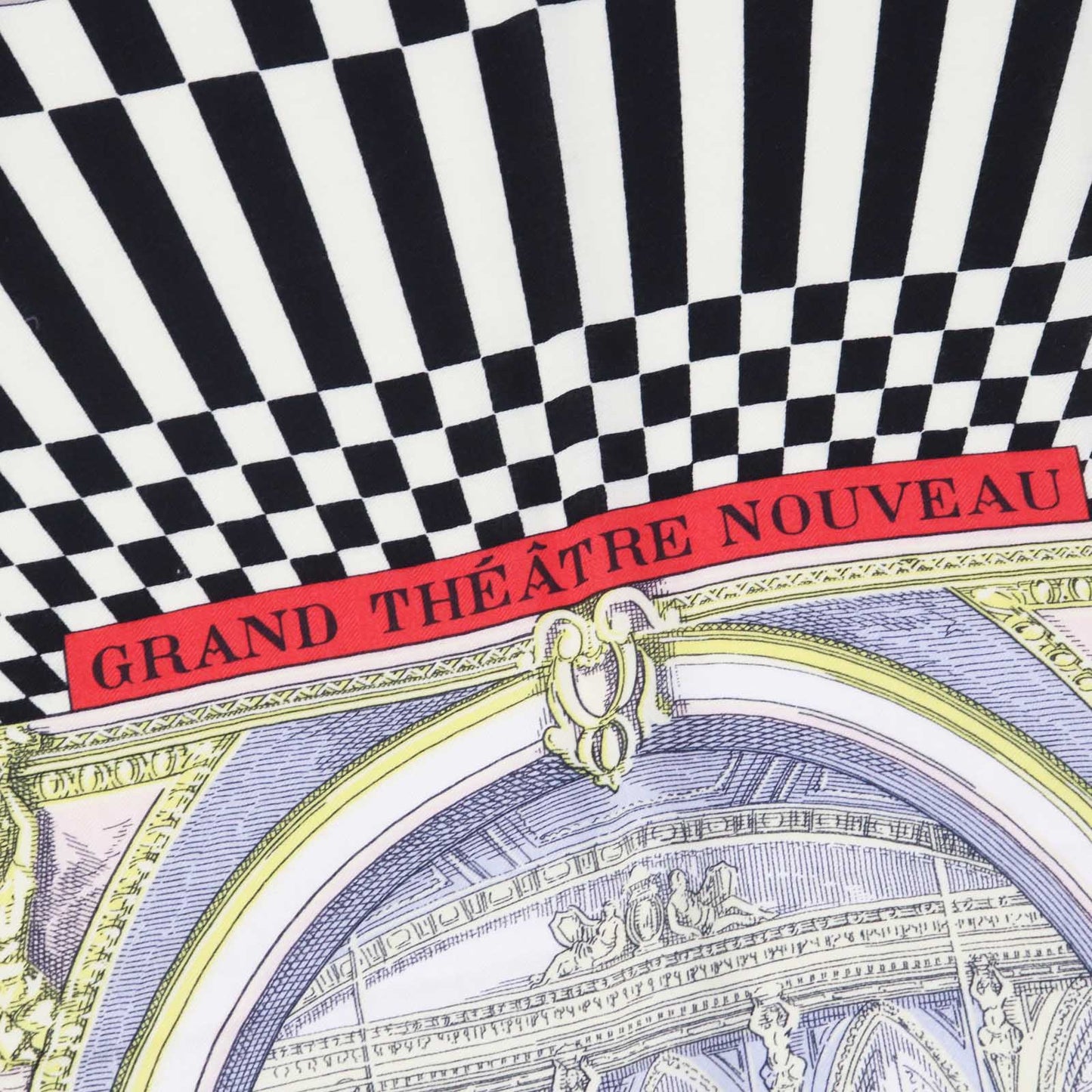 HERMES scarf 243761S cashmere Multi Caléjean 140 Grand Theatre Nouveau