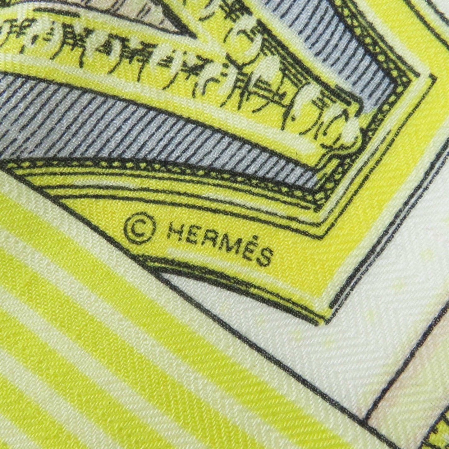 HERMES scarf 243761S cashmere Multi Caléjean 140 Grand Theatre Nouveau