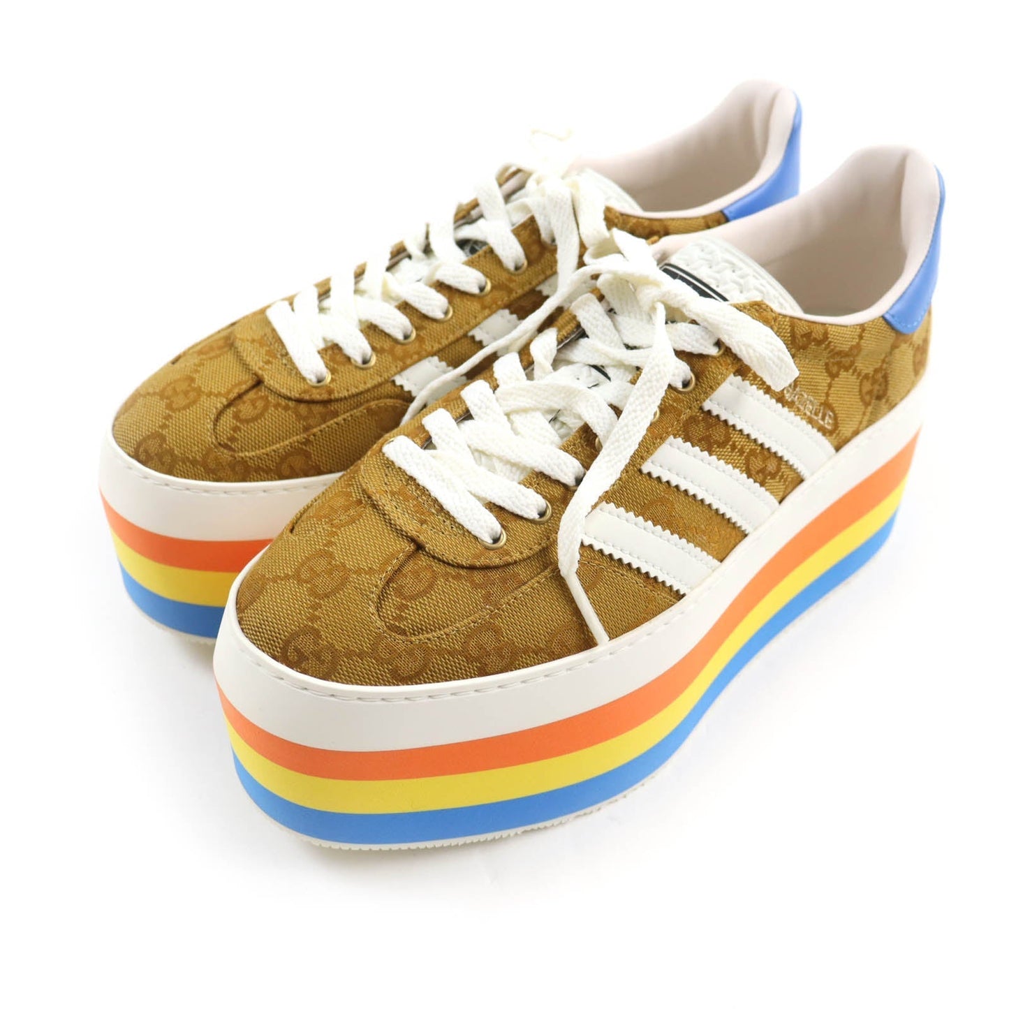 GUCCI sneakers 707873 GG canvas Multi Gazelle 24.5