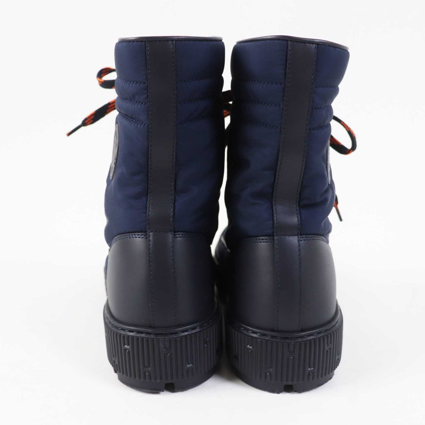 HERMES short boots Leather Parachute Fabric Marin fresh 39