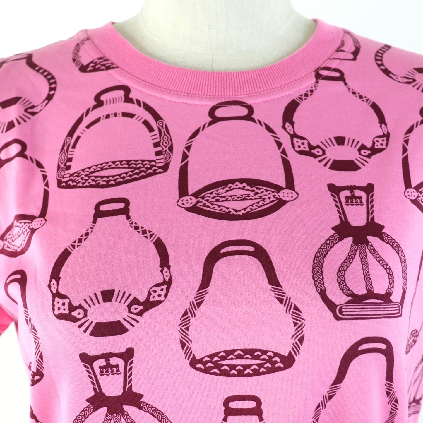 HERMES one piece 3E4510DM cotton pink Stirrup Fantasy 36