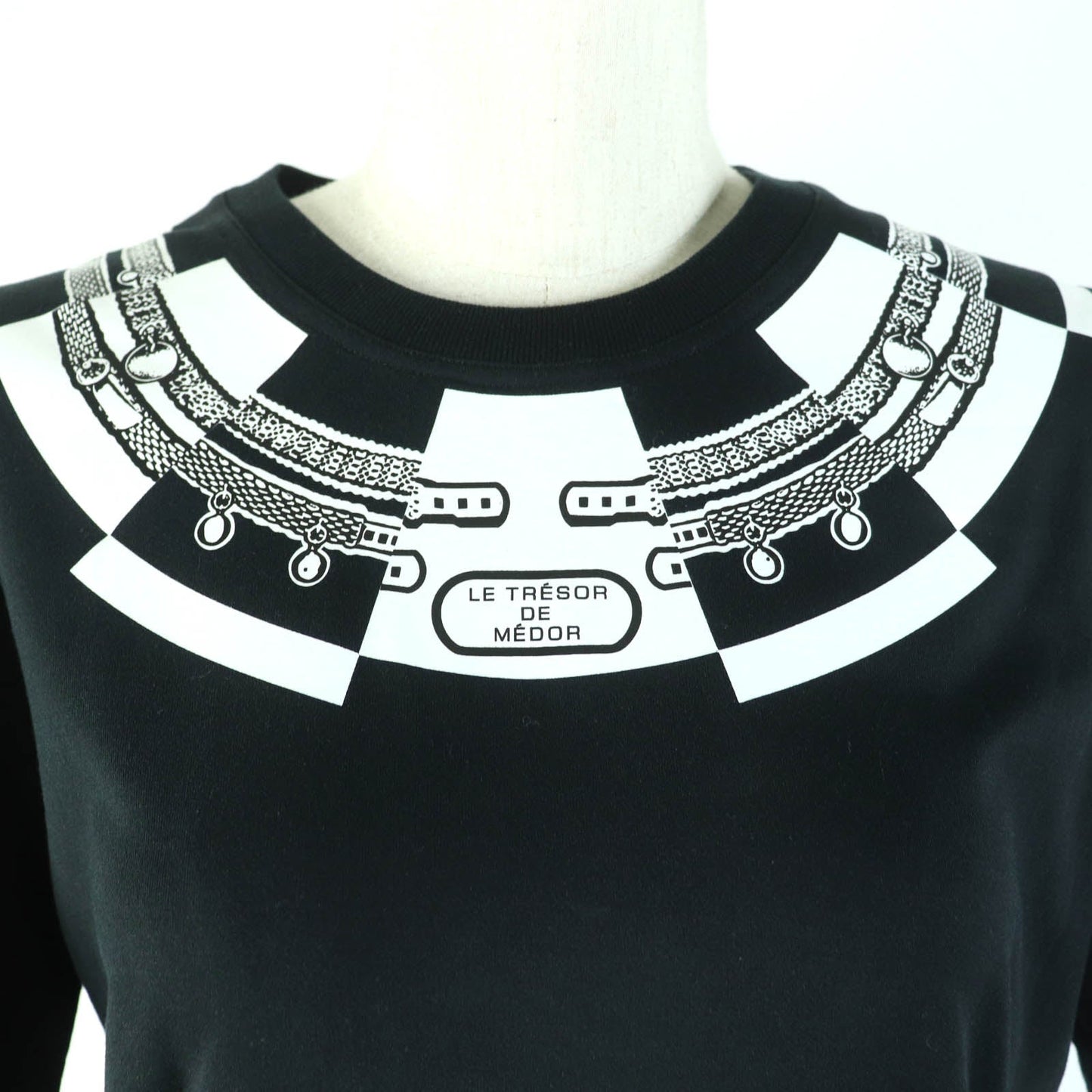 HERMES one piece 2H4511DU cotton black Le Tresor de Medor 34