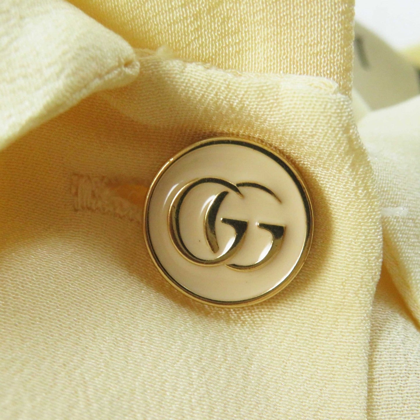 GUCCI blouse 643266 ZAAOG silk Light yellow 36