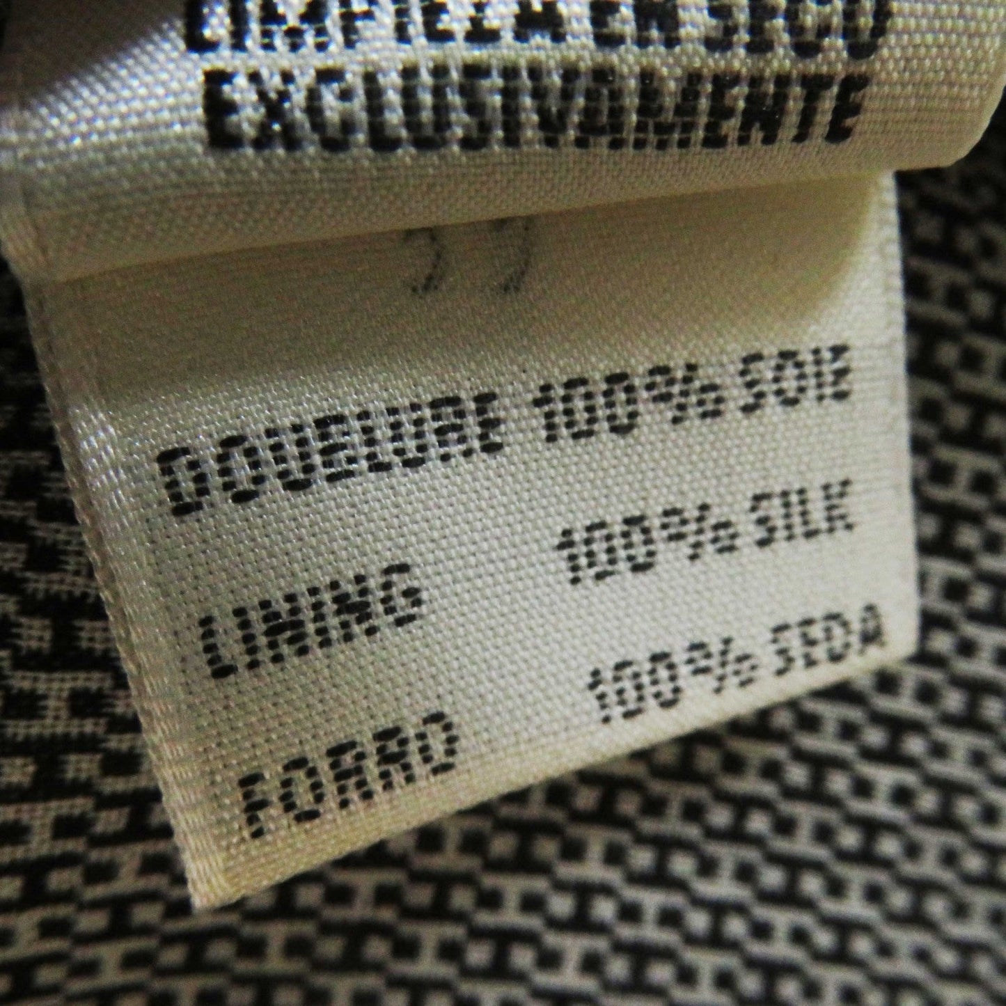 HERMES Outer: 90% wool, Outer: 10% silk, Lining: 100% silk Black beige Margiela period Women 38 Used
