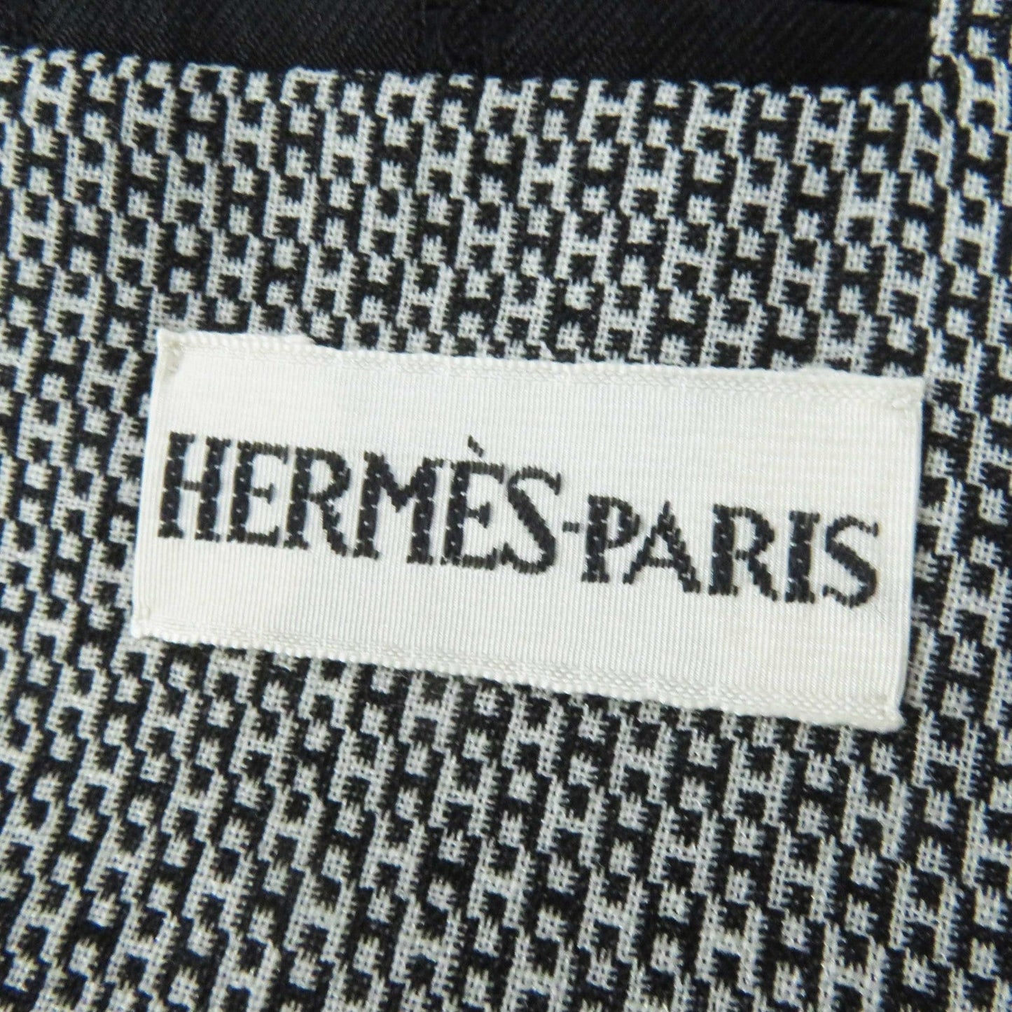 HERMES Outer: 90% wool, Outer: 10% silk, Lining: 100% silk Black beige Margiela period Women 38 Used