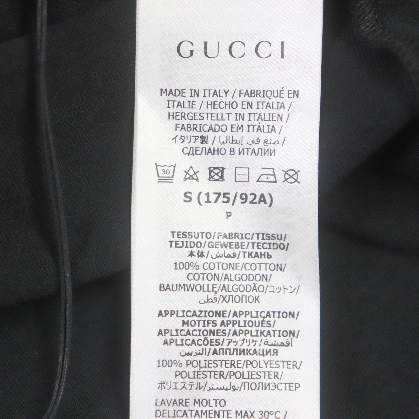 GUCCI Short sleeve T-shirt 774347 cotton black S
