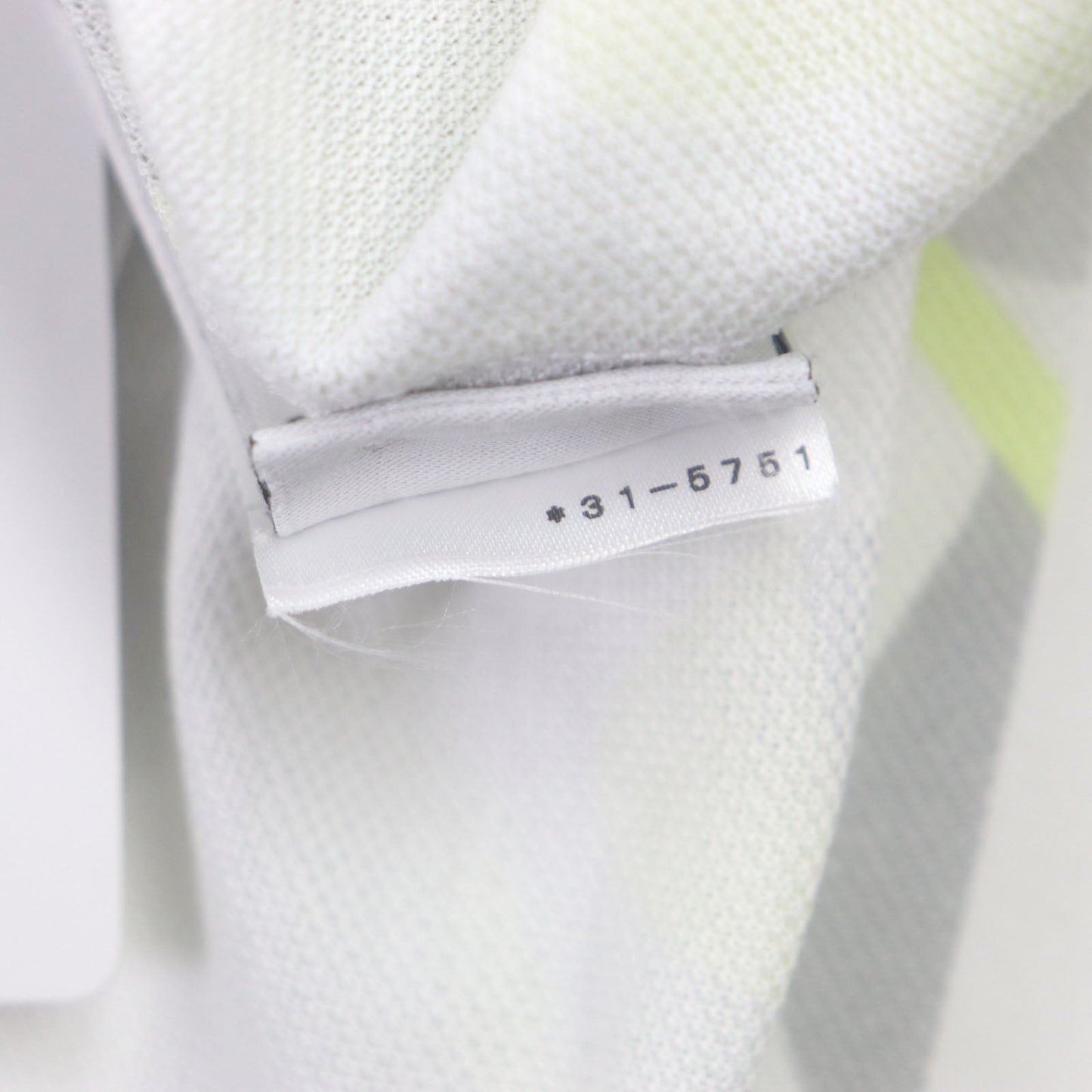 HERMES Short sleeve polo shirt cotton White Gray Yellow Panel Vegetal S