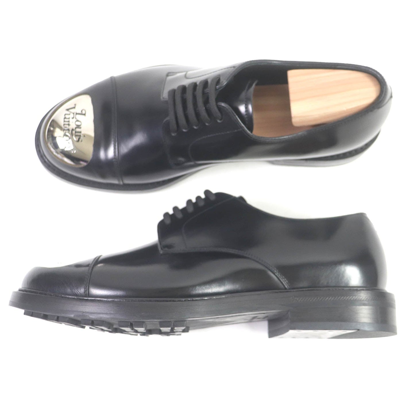 LOUIS VUITTON Dress shoes Main: Leather black Voltaire Line Richelieu mens 6 Used