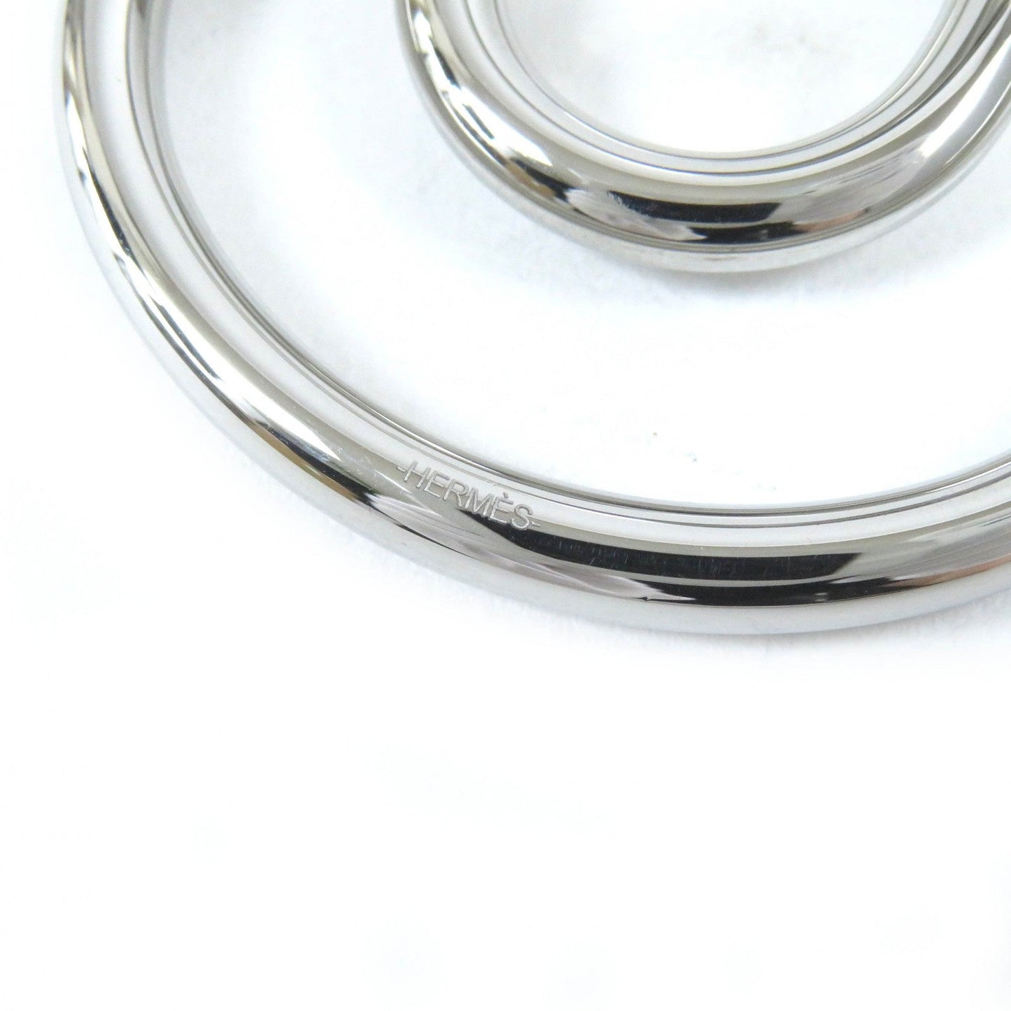 HERMES key ring H077329FJ03 Stainless Steel Silver Horseshoe Fair a Cheval Keyring