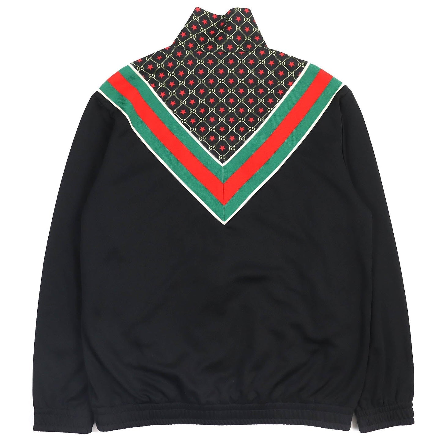 GUCCI Track jacket 575734 Outer: 55% polyester, Outer: 45% cotton, Lining: 100% polyester, Part: 100% nylon Black green red mens S Used