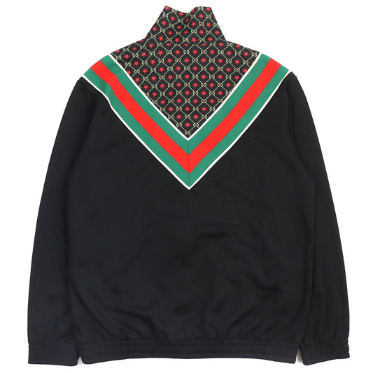 GUCCI Track jacket 575734 Outer: 55% polyester, Outer: 45% cotton, Lining: 100% polyester, Part: 100% nylon Black green red mens S Used