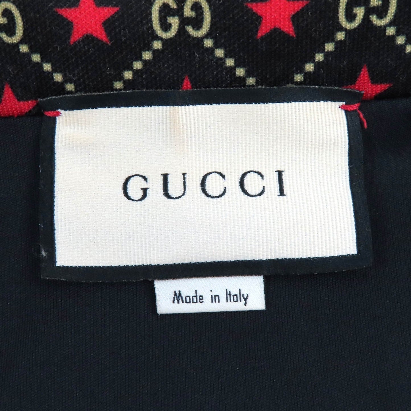 GUCCI Track jacket 575734 Outer: 55% polyester, Outer: 45% cotton, Lining: 100% polyester, Part: 100% nylon Black green red mens S Used