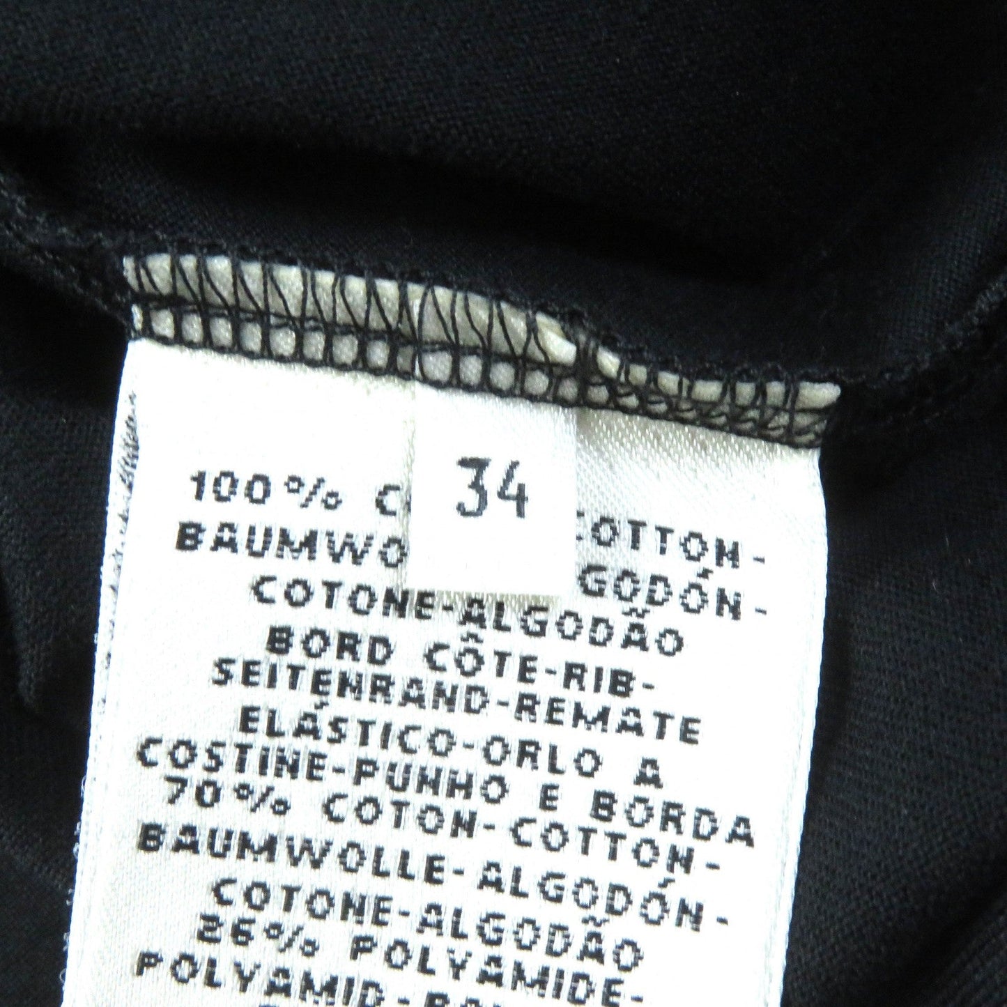 HERMES Short sleeve T-shirt cotton black 34