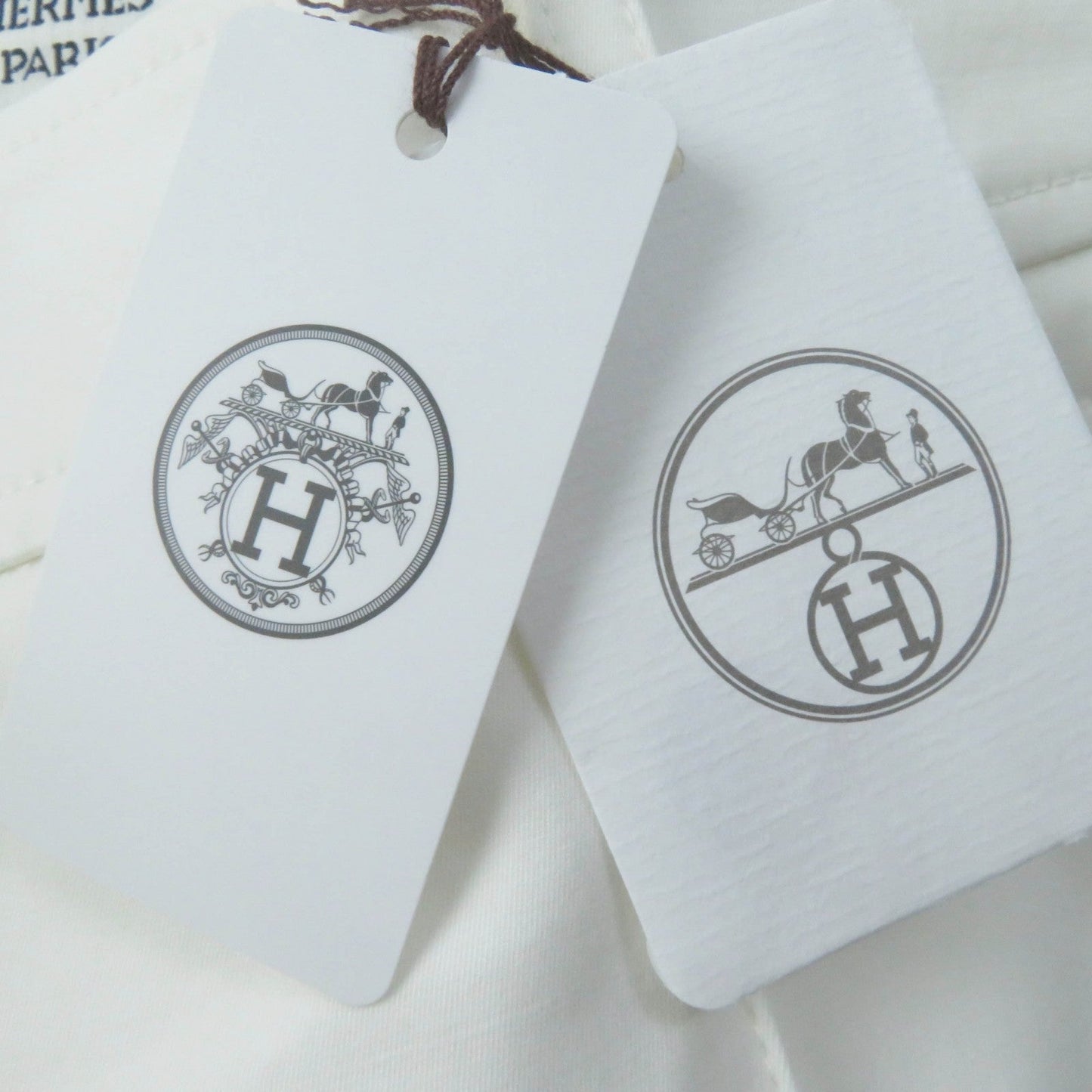 HERMES Pants H0404DQ cotton white 38