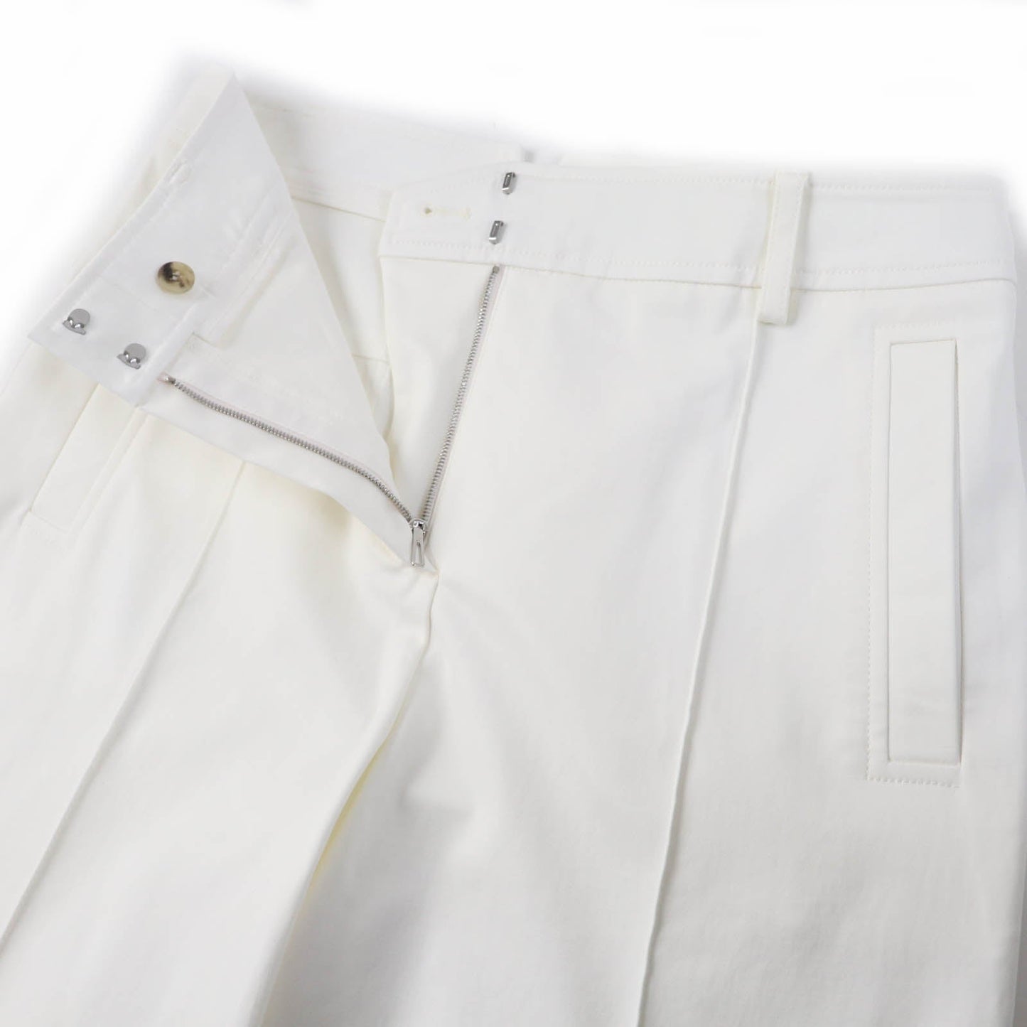 HERMES Pants H0404DQ cotton white 38