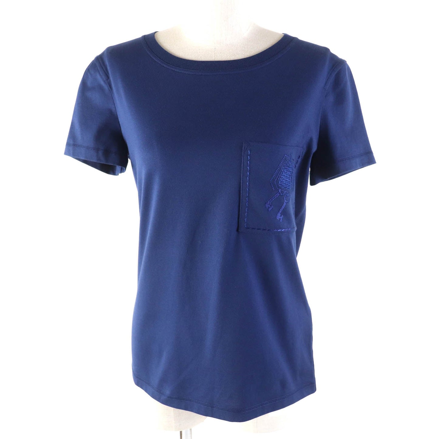 HERMES Short sleeve T-shirt cotton Navy 34