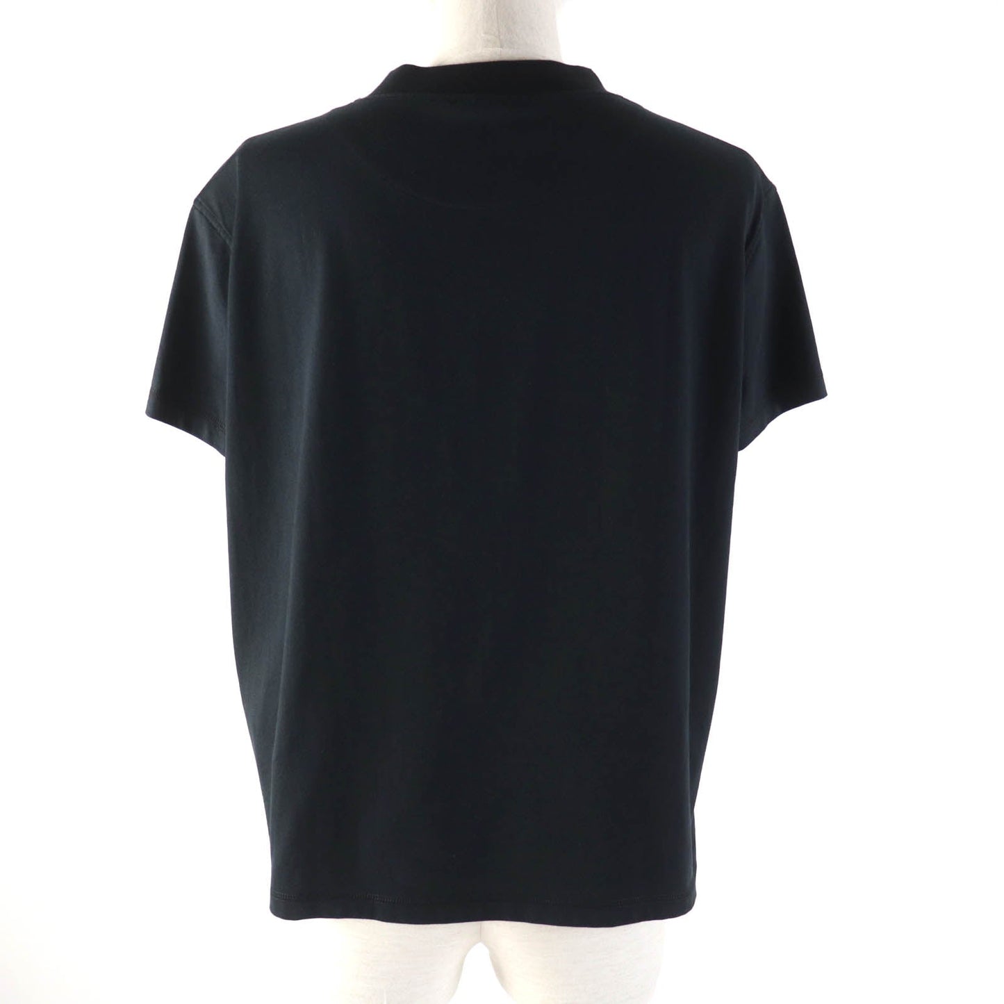 HERMES Short sleeve T-shirt 2H4604DU cotton black PROMENADE MATIN Morning walk 34