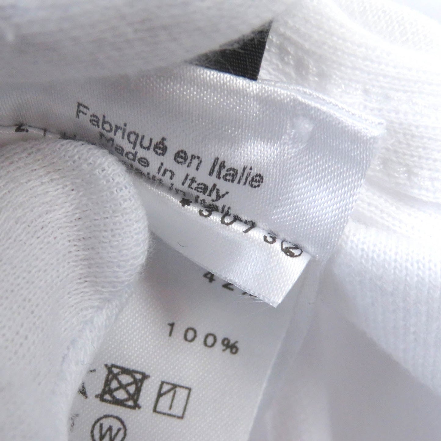 HERMES Short sleeve polo shirt cotton white XXL