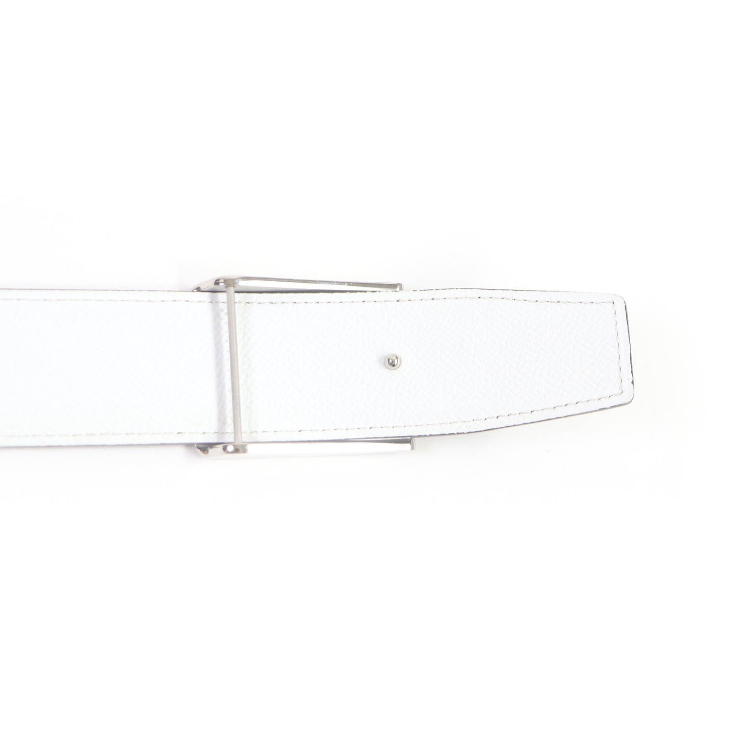 HERMES belt leather Charcoal White