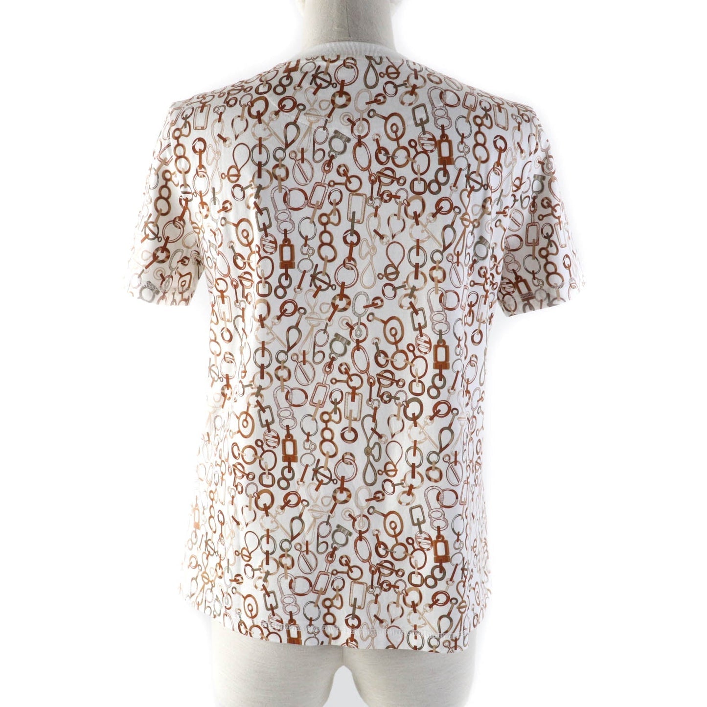 HERMES Short sleeve T-shirt 3H4624DR cotton Multi Do Re Boucles 36