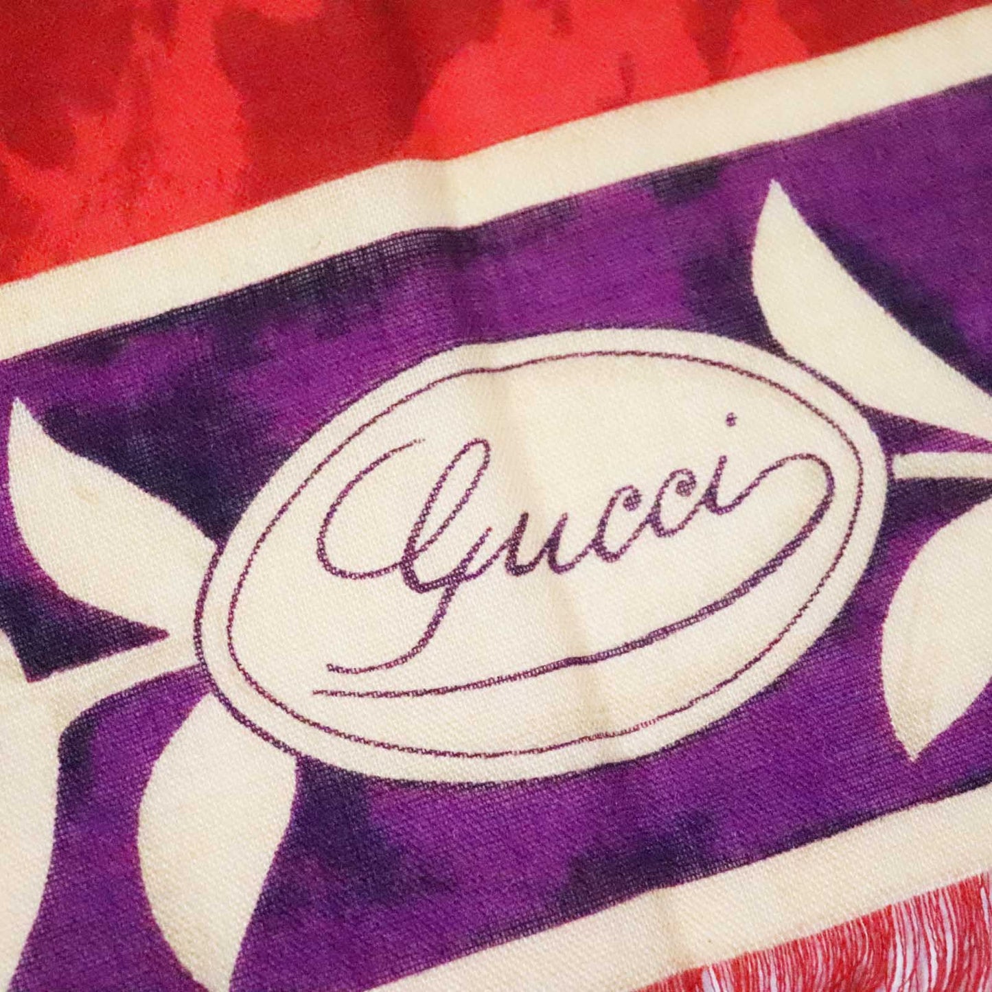 GUCCI Stall Main: 70% wool, Main: 30% silk red multi Women Used