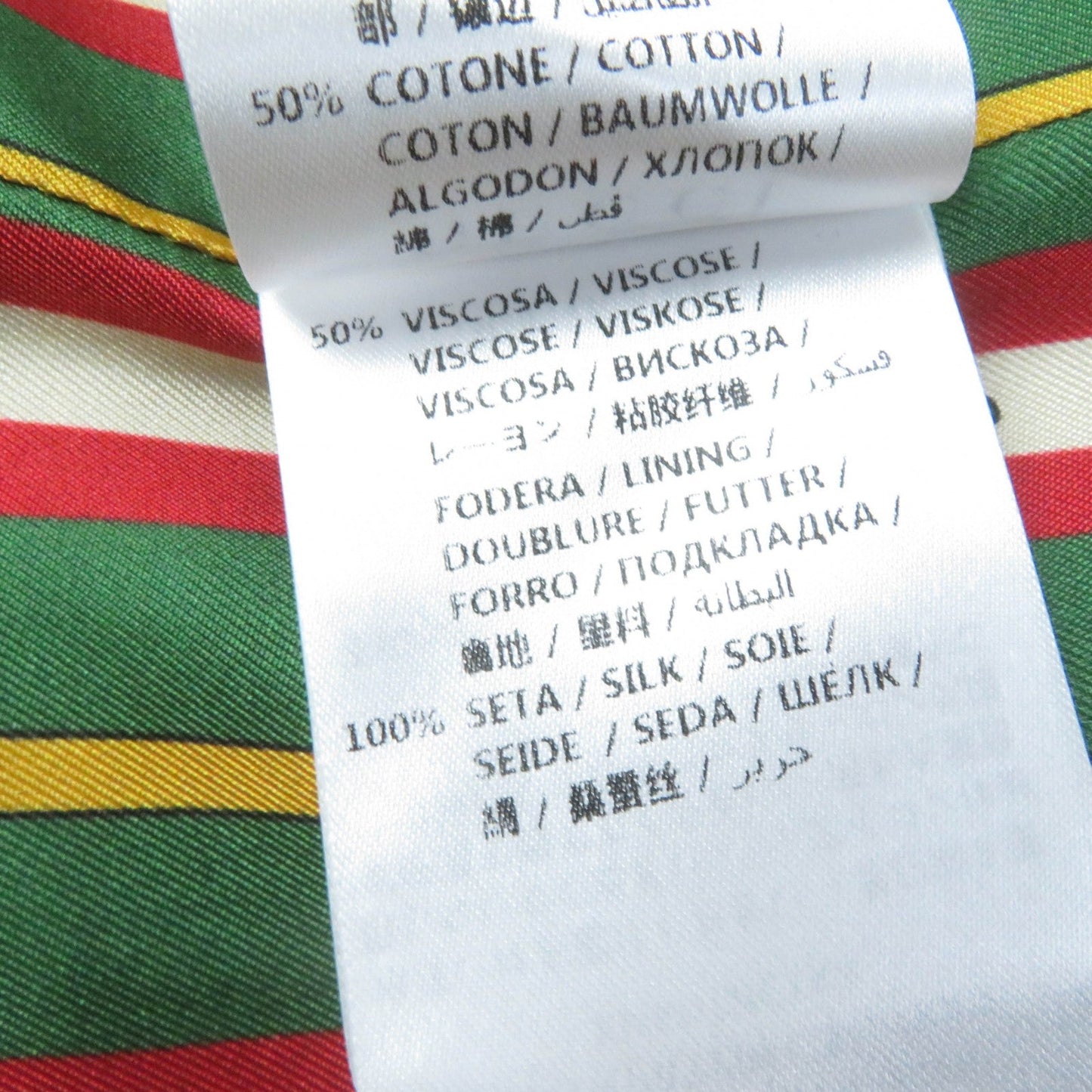 GUCCI tailored jacket 523859 Main: 97% rayon, Main: 3% polyurethane, Part: 100% polyester, Part: 50% cotton, Part: 50% rayon, Lining: 100% silk Navy Women 42 Used