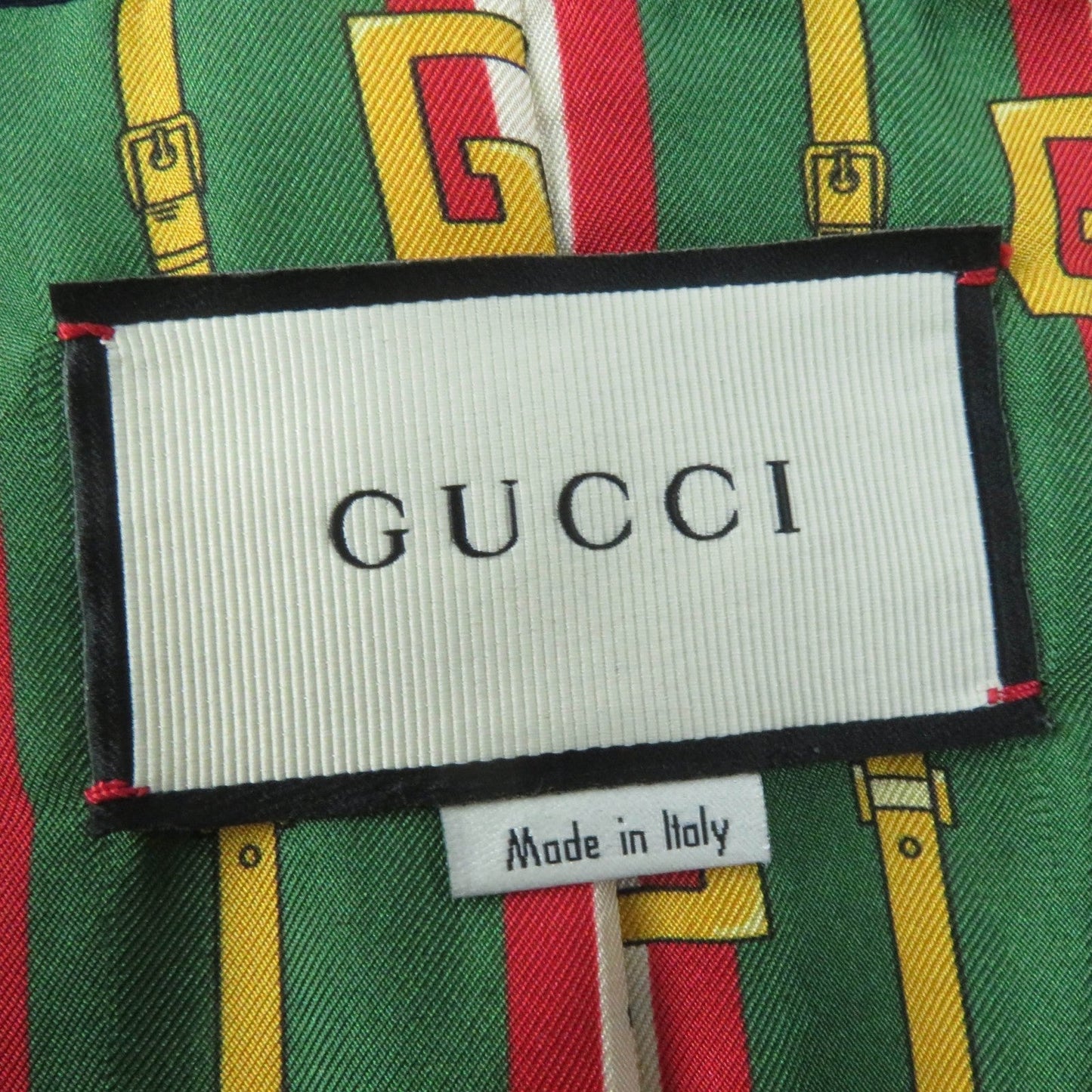 GUCCI tailored jacket 523859 Main: 97% rayon, Main: 3% polyurethane, Part: 100% polyester, Part: 50% cotton, Part: 50% rayon, Lining: 100% silk Navy Women 42 Used