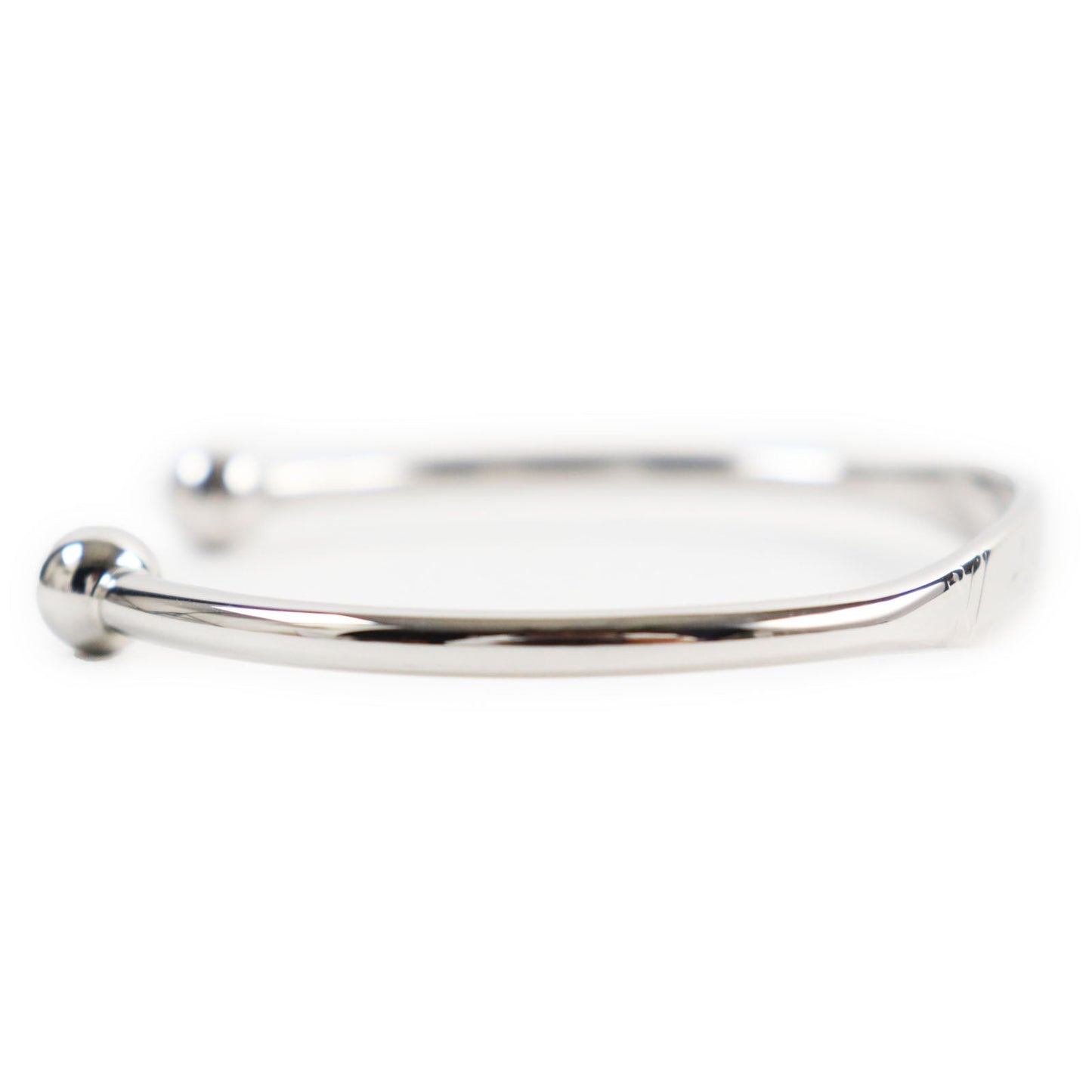 LOUIS VUITTON Bangle M64840 metal Silver Jonck Monogram Bracelet