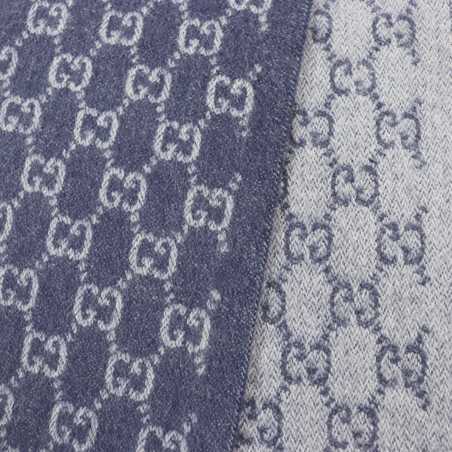 GUCCI Scarf 391531 Main: 50% cashmere, Main: 50% wool Navy mens Used