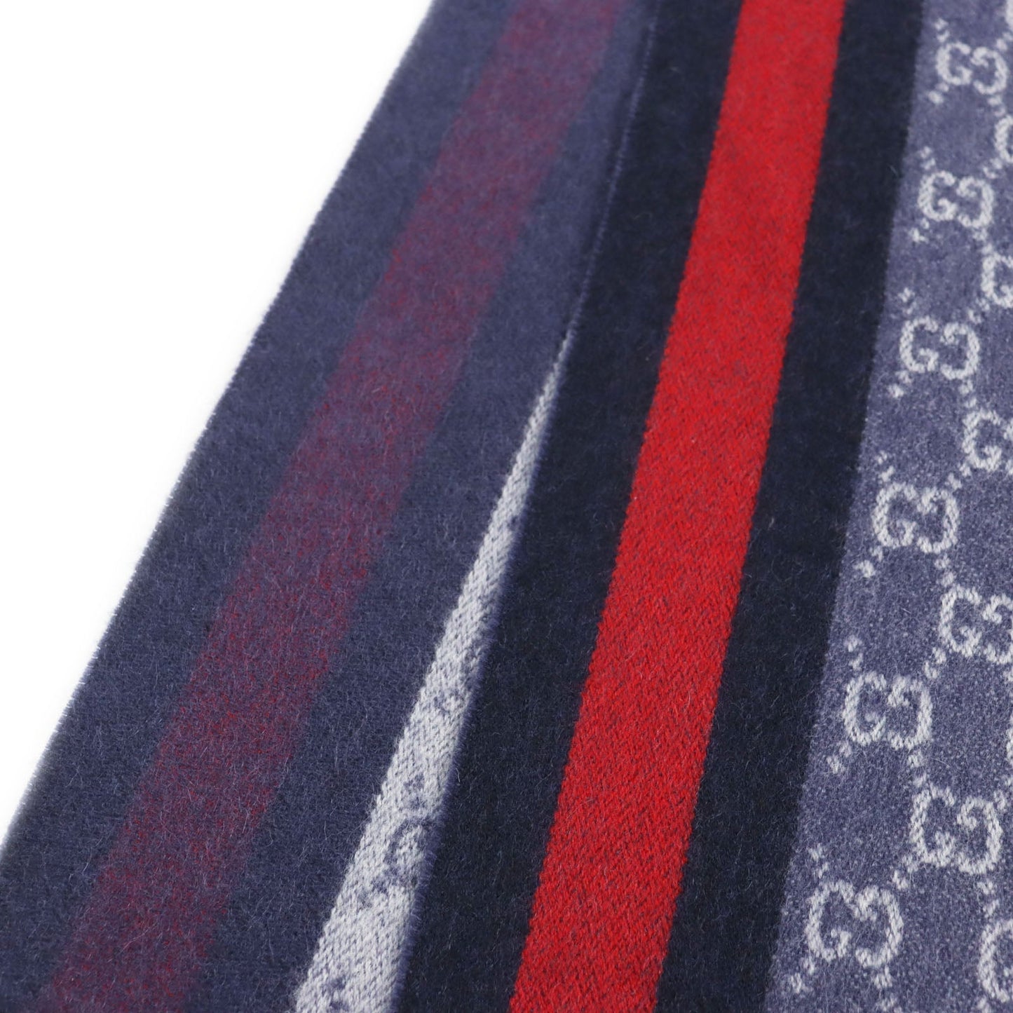 GUCCI Scarf 391531 Main: 50% cashmere, Main: 50% wool Navy mens Used