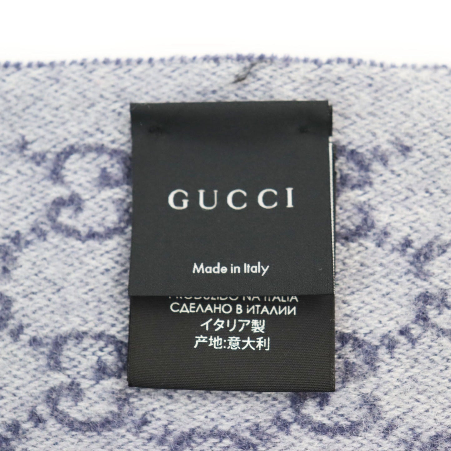 GUCCI Scarf 391531 Main: 50% cashmere, Main: 50% wool Navy mens Used