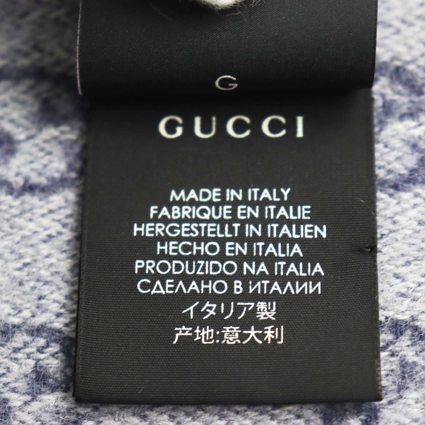 GUCCI Scarf 391531 Main: 50% cashmere, Main: 50% wool Navy mens Used