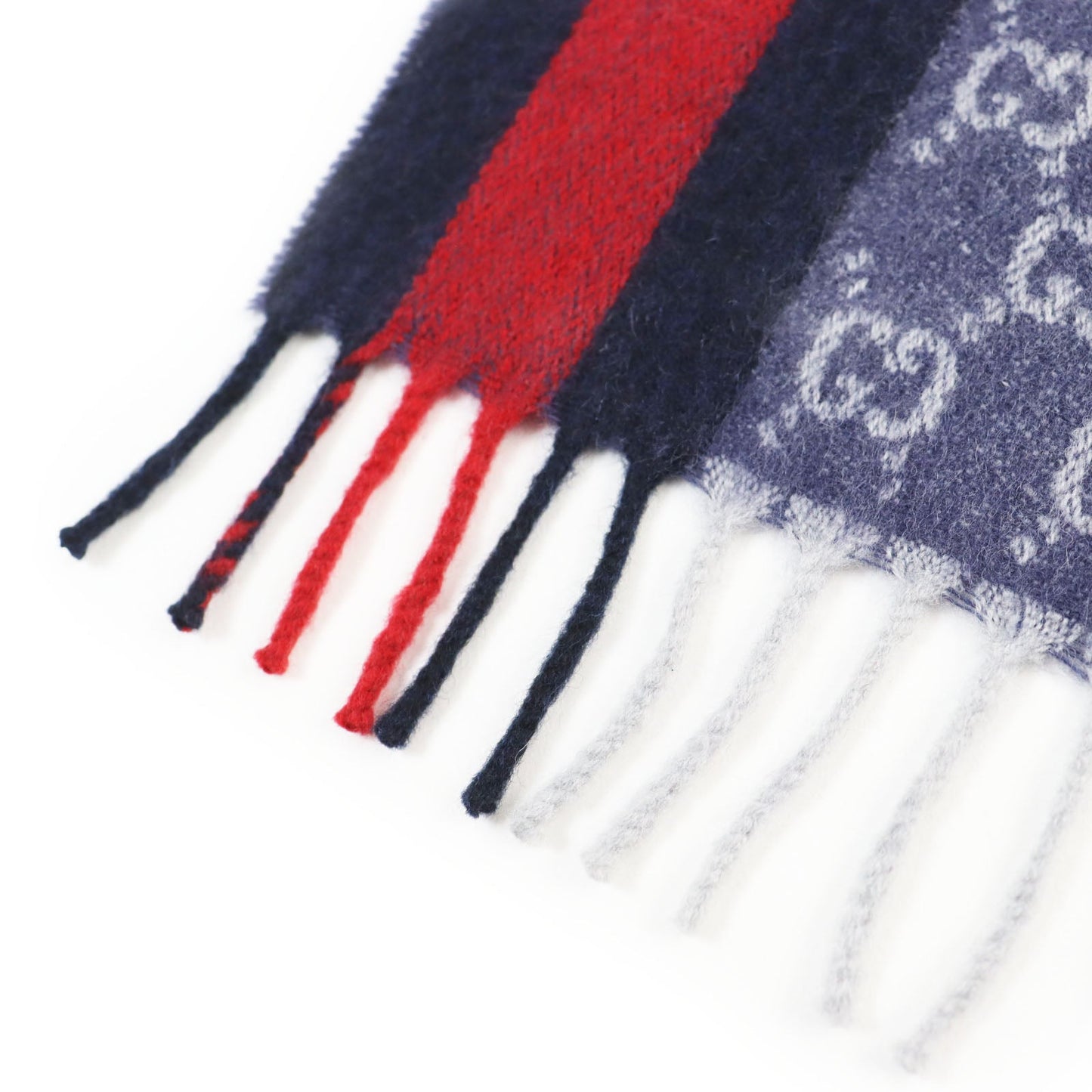 GUCCI Scarf 391531 Main: 50% cashmere, Main: 50% wool Navy mens Used