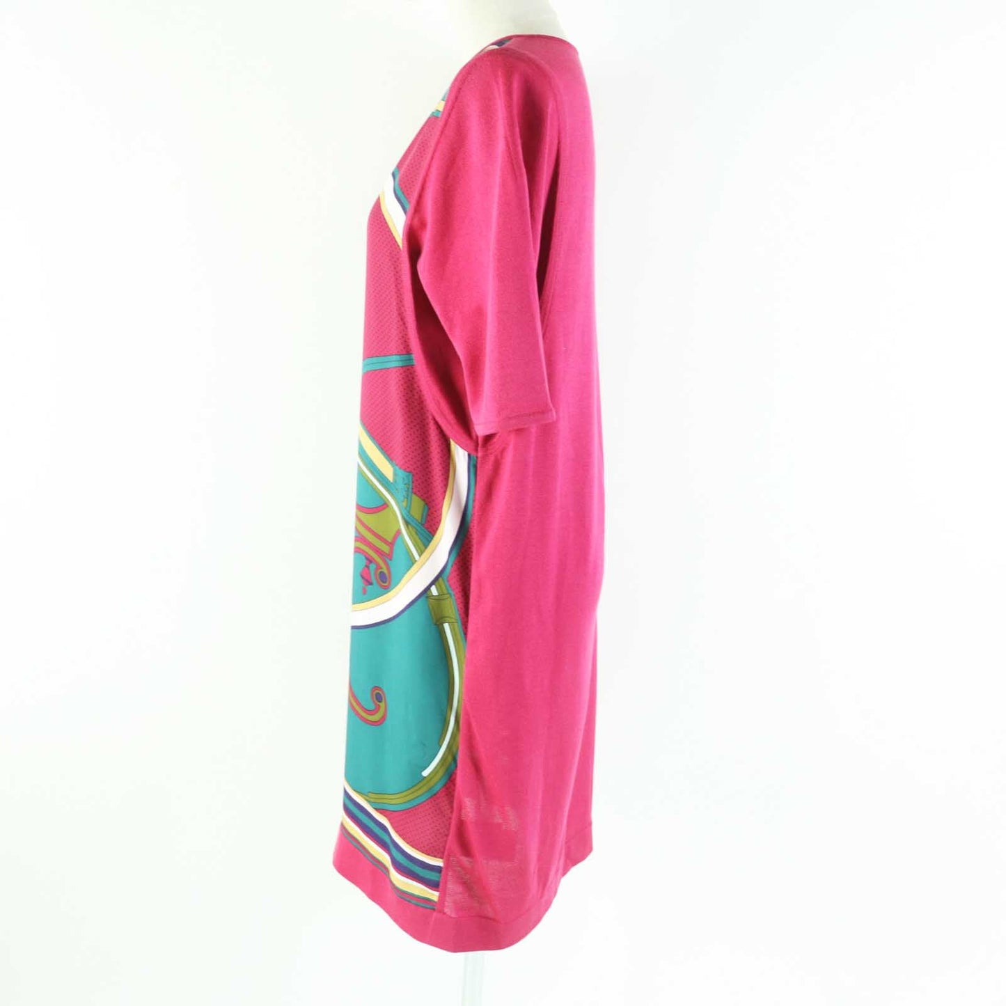 HERMES one piece silk Plum pink type WASHINGTONS CARRIAGE George Washington's carriage 36