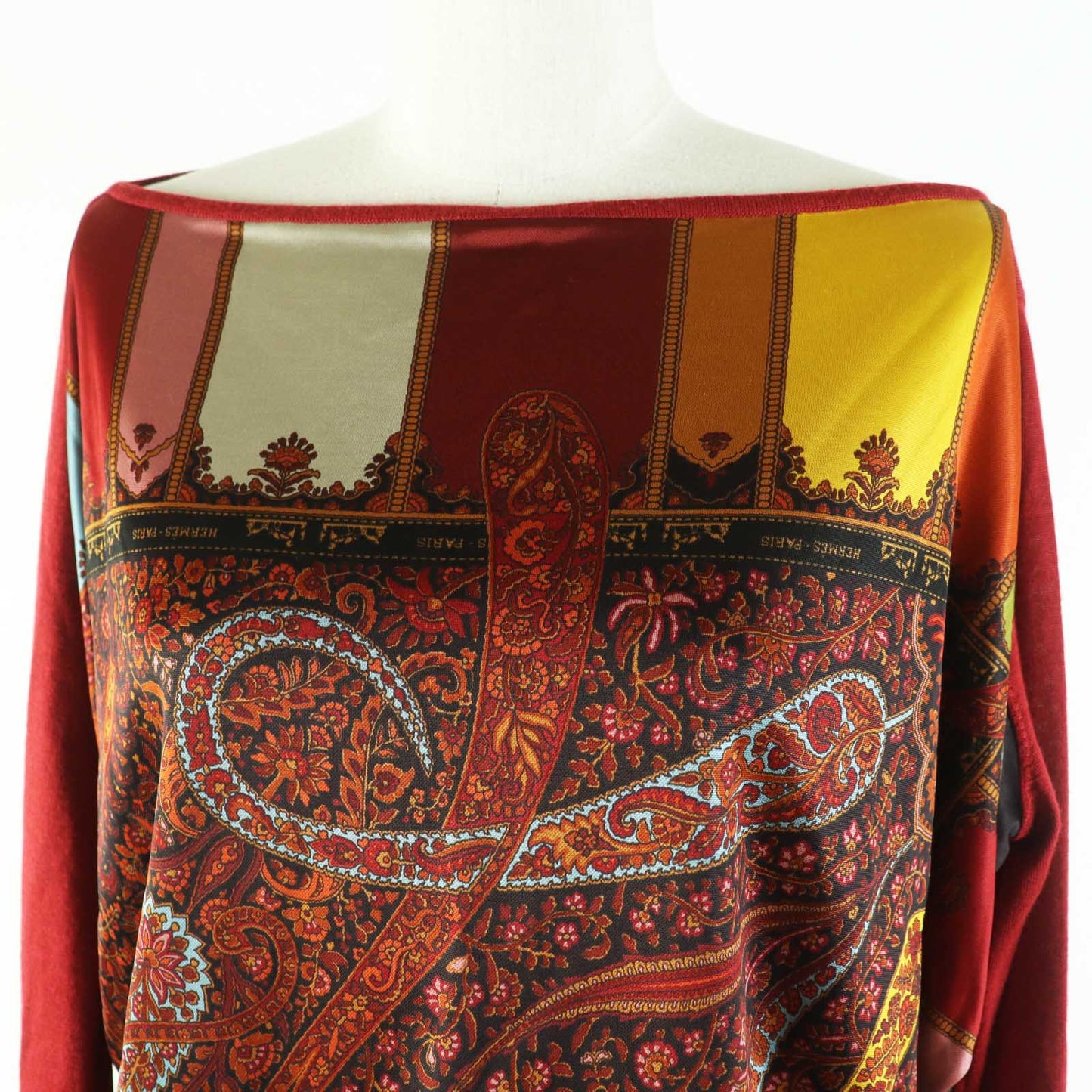 HERMES Cut Rayon Bordeauxtype 38
