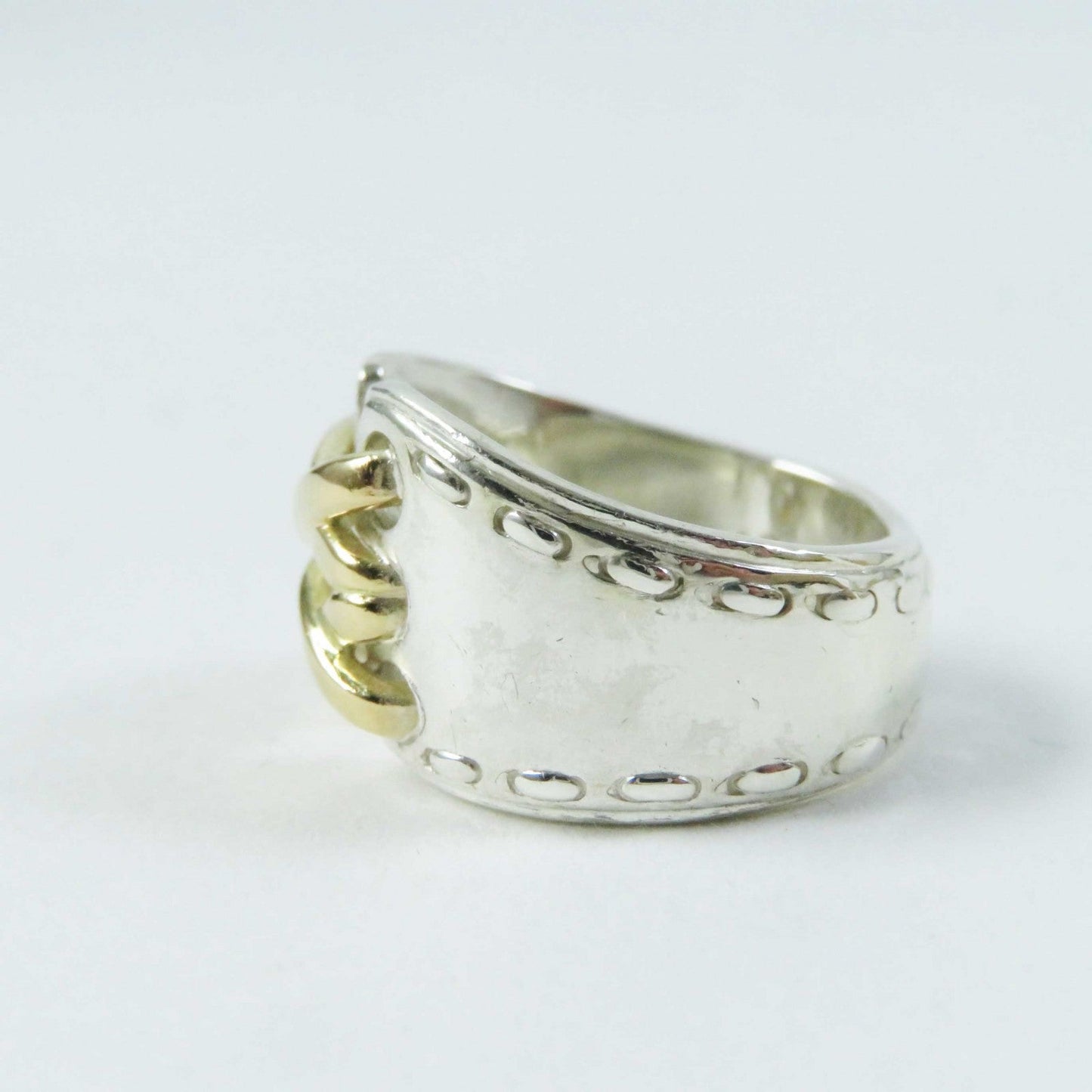 HERMES Ring AG925 Silver gold Mexico