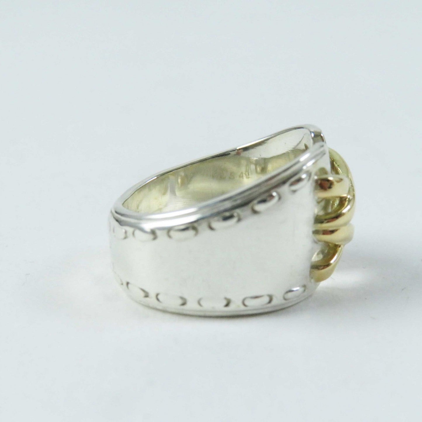 HERMES Ring AG925 Silver gold Mexico