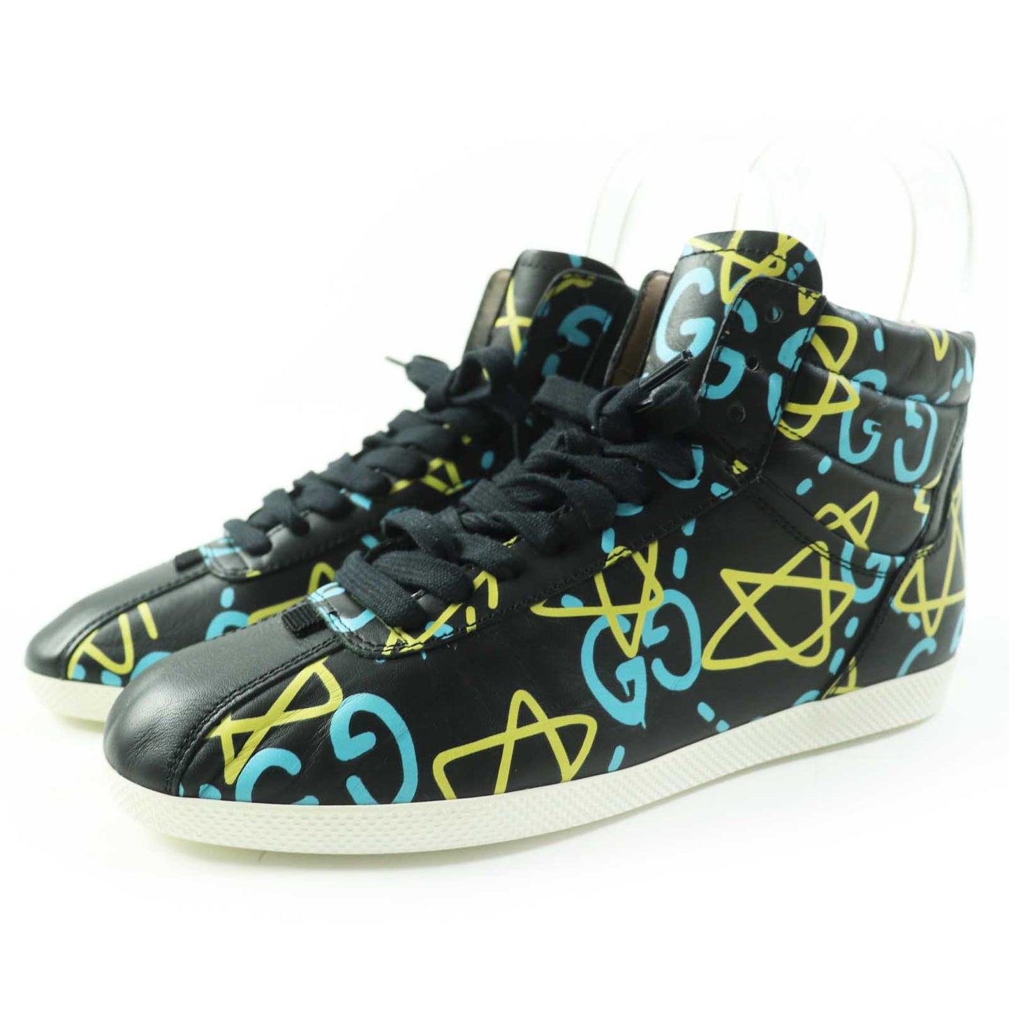 GUCCI High cut sneakers 448482 Main: Leather black multi ghost Women 36 Used